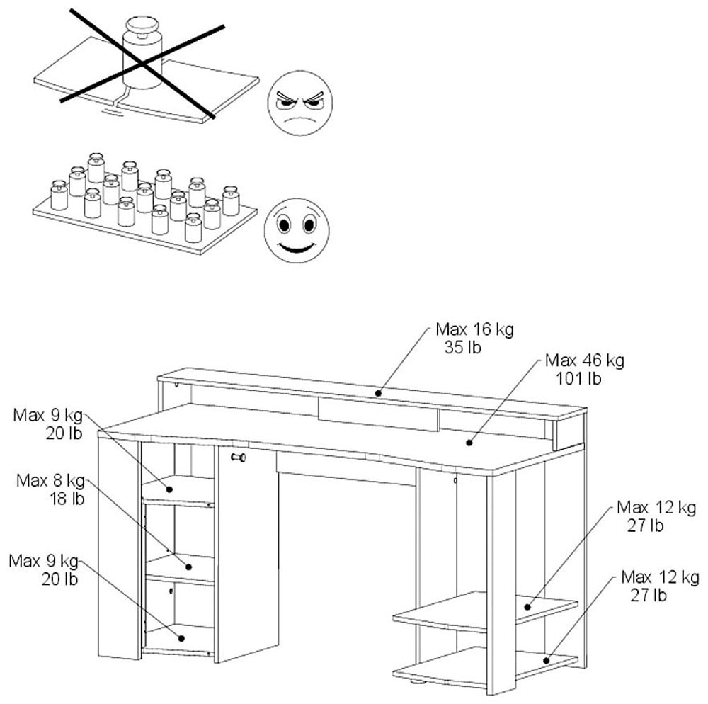 Parisot Gamingtisch »Meta 1« Set, 2 Stk. tlg.
