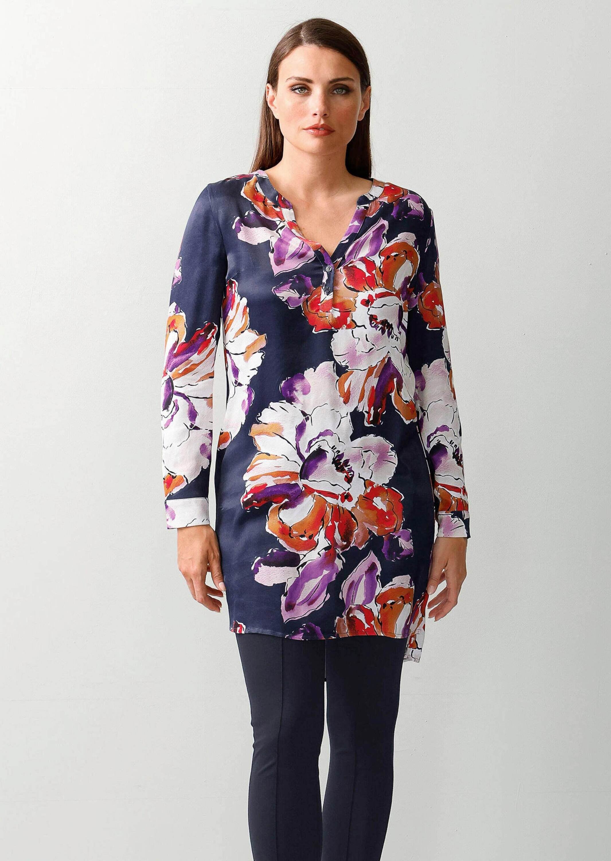 Alba Moda Langarmbluse »Longbluse Longbluse mit floralem Print«