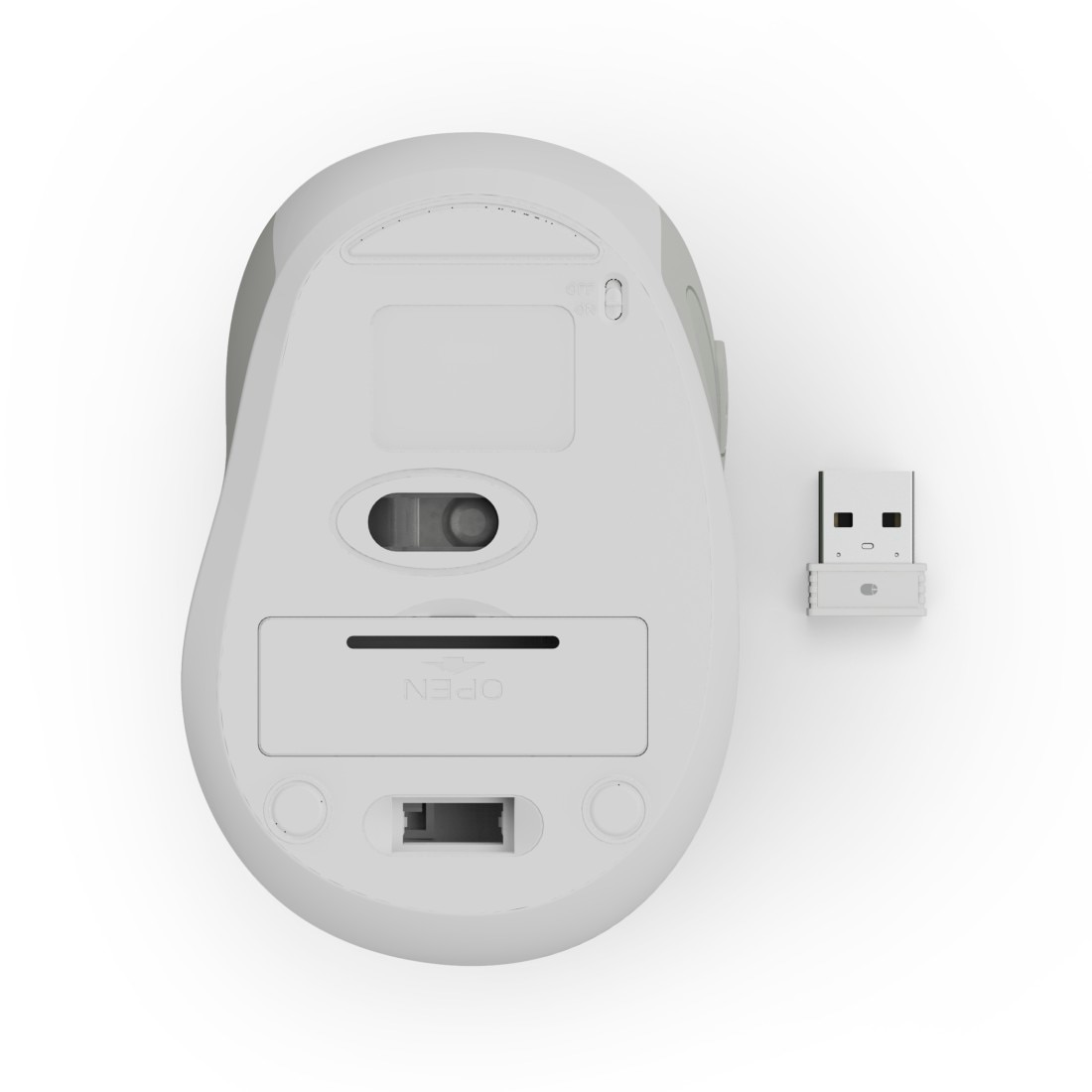 Hama Maus »Funkmaus WM-400 ergonomisch optisch 6 Tasten leise« Funk Ergonomisch, flüsterleise, 6 Tasten, DPI-Schalter, USB-Empfänger