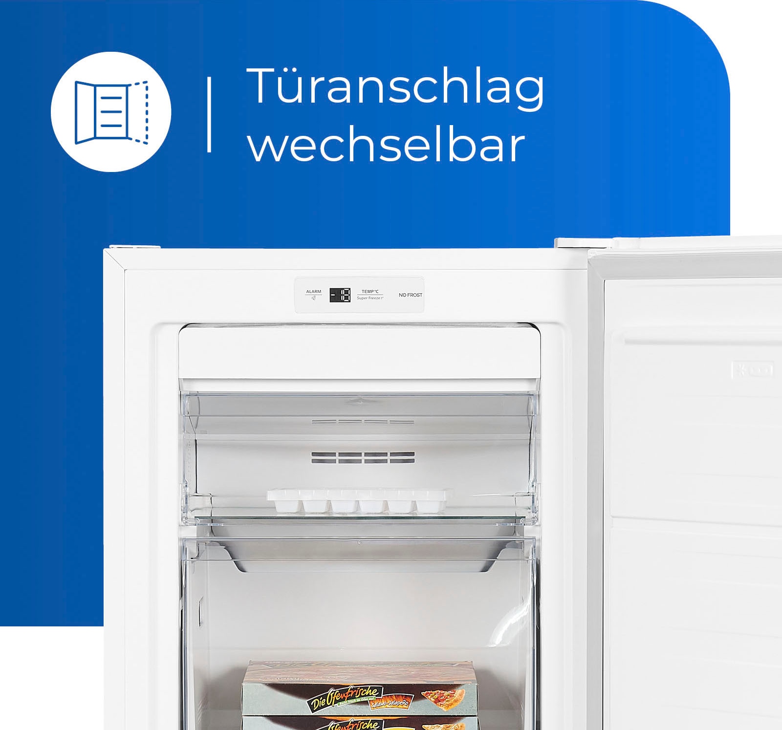 exquisit Gefrierschrank »GS271-NF-H-010E weiss«, 169,1 cm hoch, 55,9 cm breit, 194 L Volumen, NoFrost, Schnellgefrieren, 4 Sterne