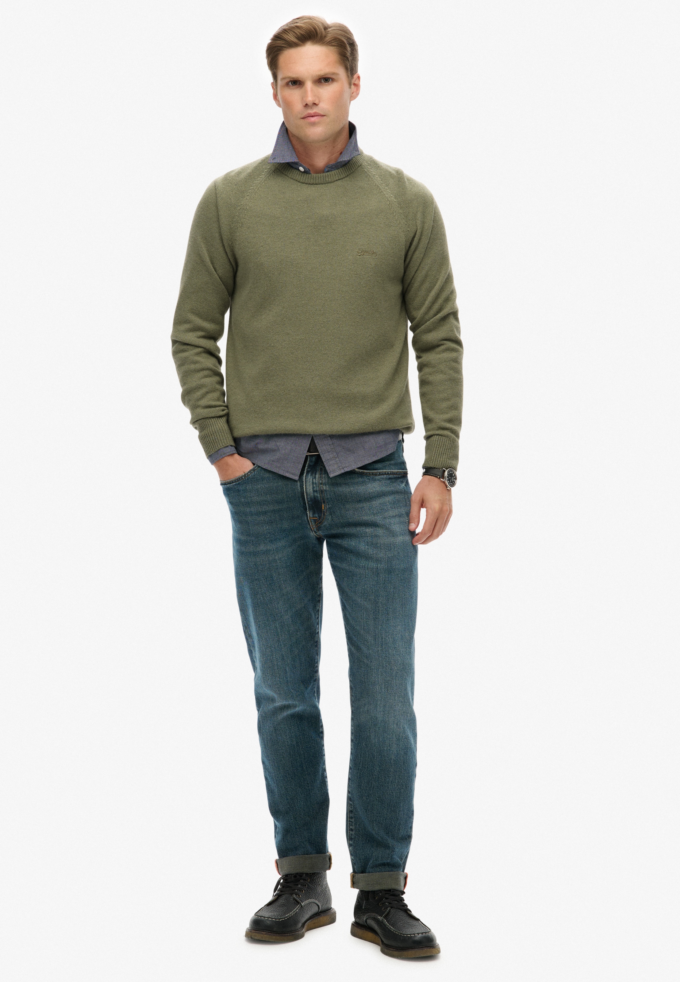 Superdry Strickpullover »WOOL BLEND JUMPER«