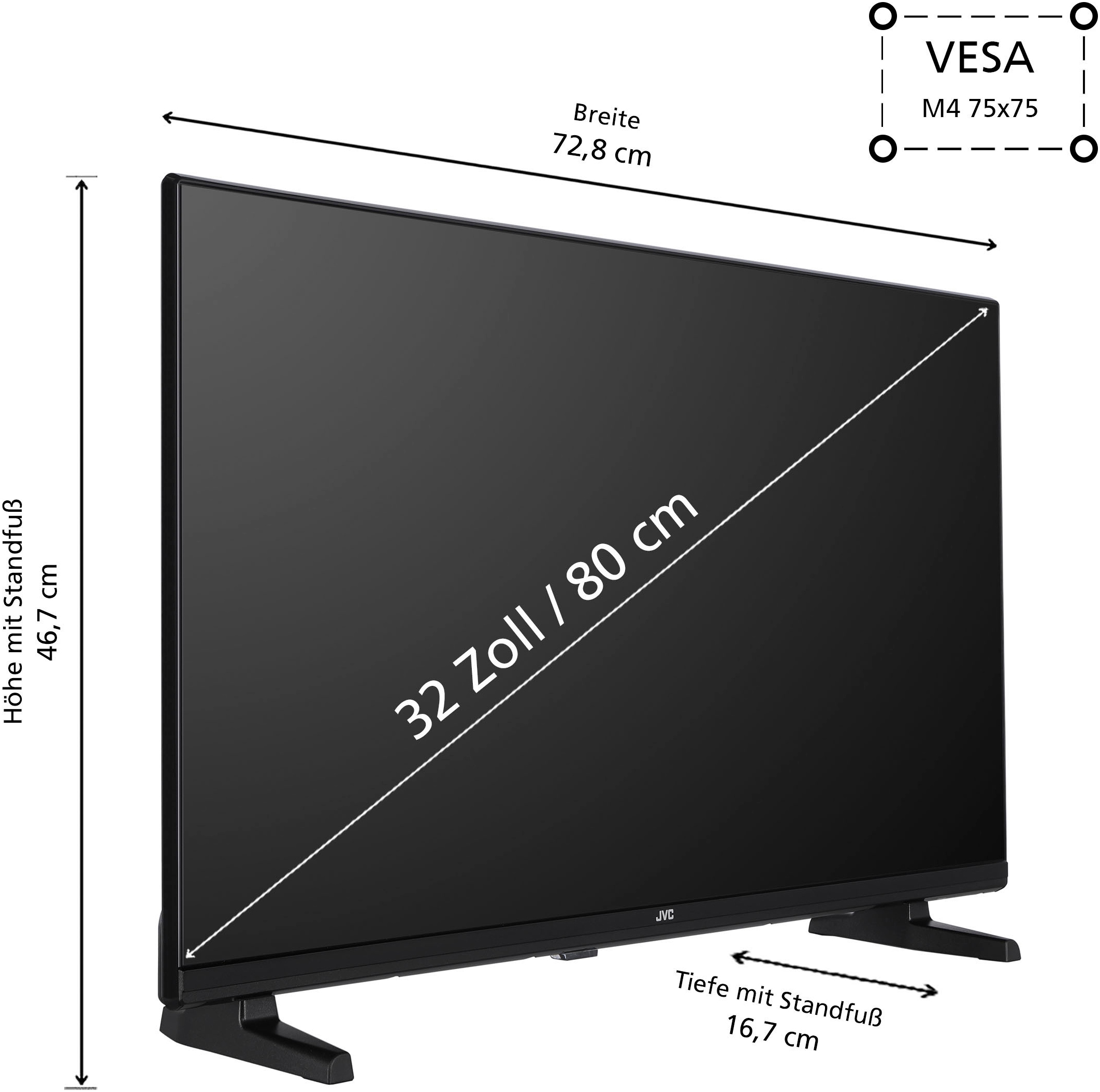 JVC LED-Fernseher »LT-32VF5356«, Full HD, Smart-TV