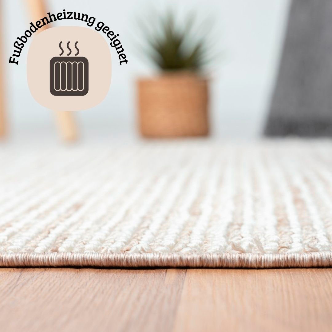 OTTO home Teppich »Vals« rund 7 mm Höhe Uni Farben, meliert, Sisal-Optik, auch in rechteckig erhältlich