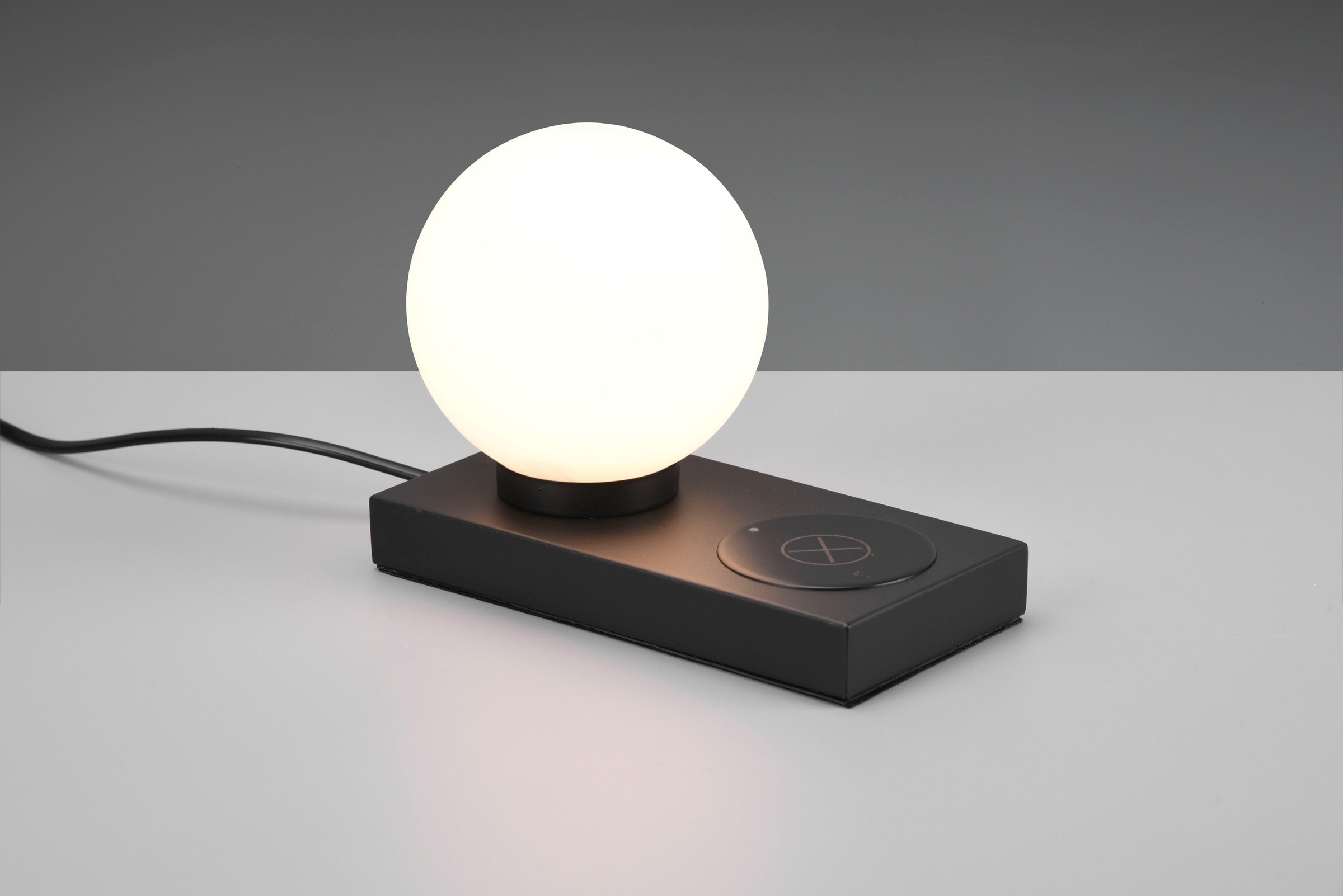 REALITY Leuchten Schreibtischlampe »Chloe«, 1 flammig, Leuchtmittel E14 | ohne Leuchtmittel, Touch-Tischleuchte mit induktiver Ladestation, exkl 1xE14 max 40W