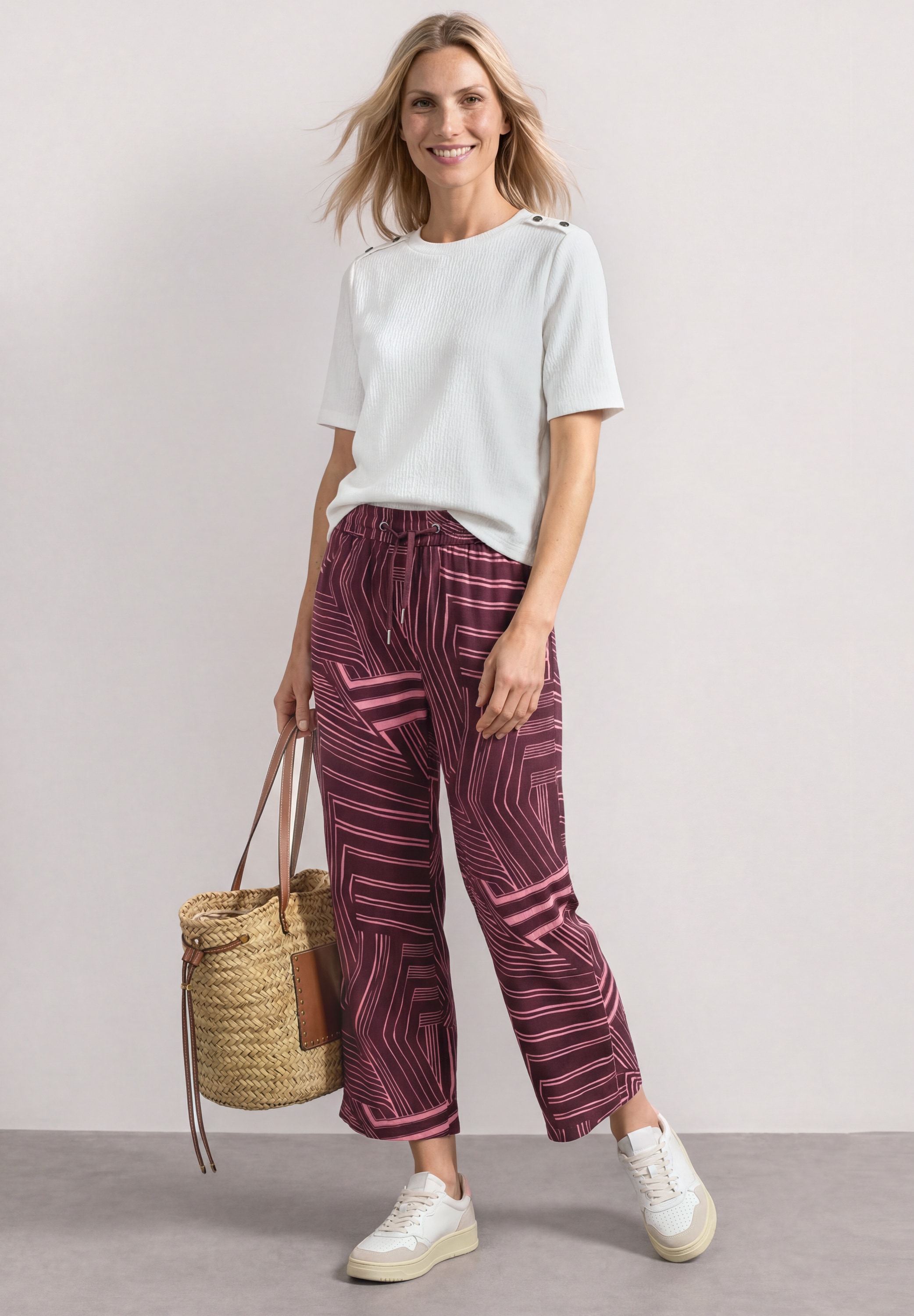 STREET ONE Culotte »Style Emee«  7/8 High Waist Culotte - Sommerhose -  mit Muster