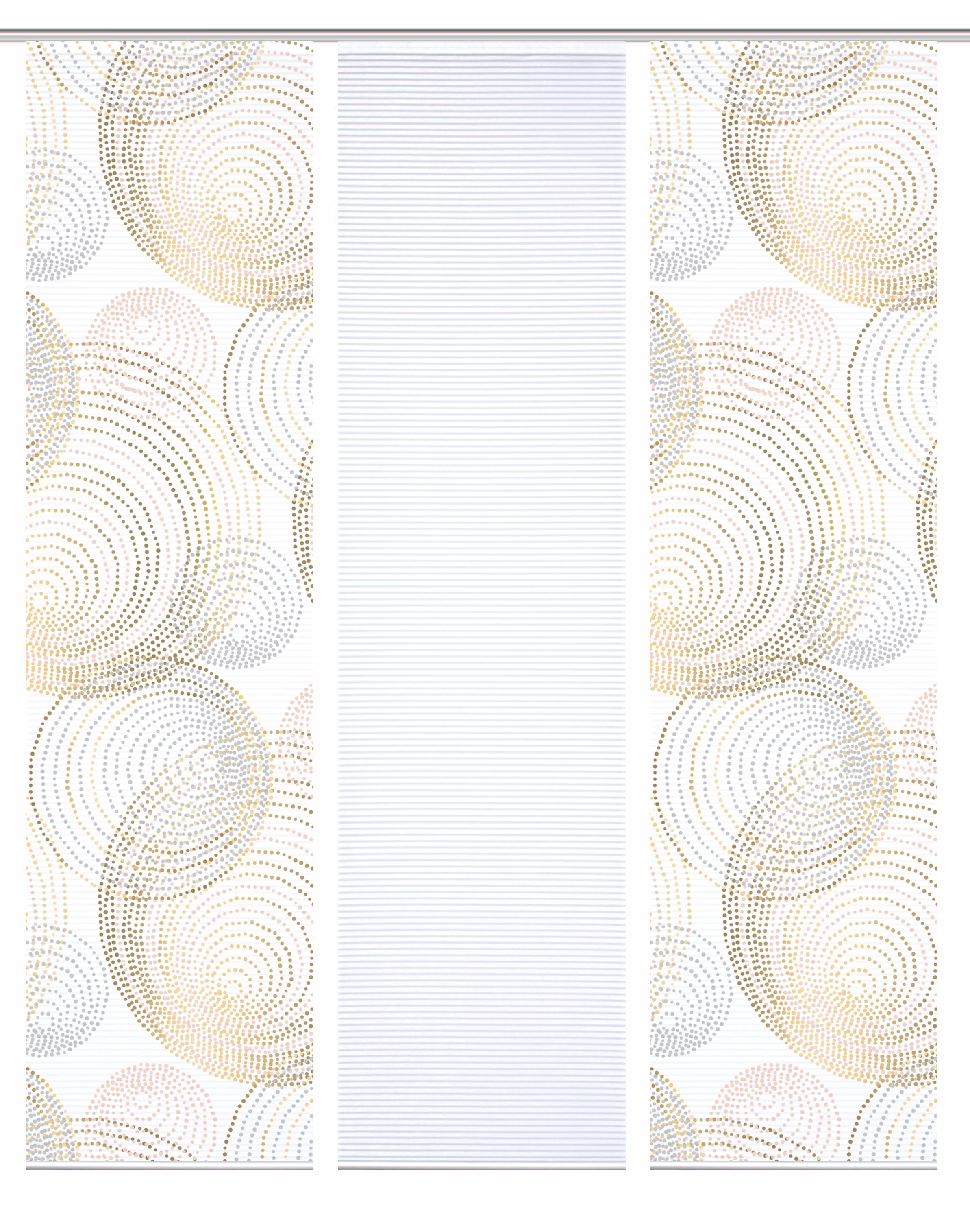 HOME in green Schiebegardine »SPIRO« Paneelwagen 3 Stk. tlg. SET DIGITALDRUCK,BAMBUSOPTIK RECYCELT