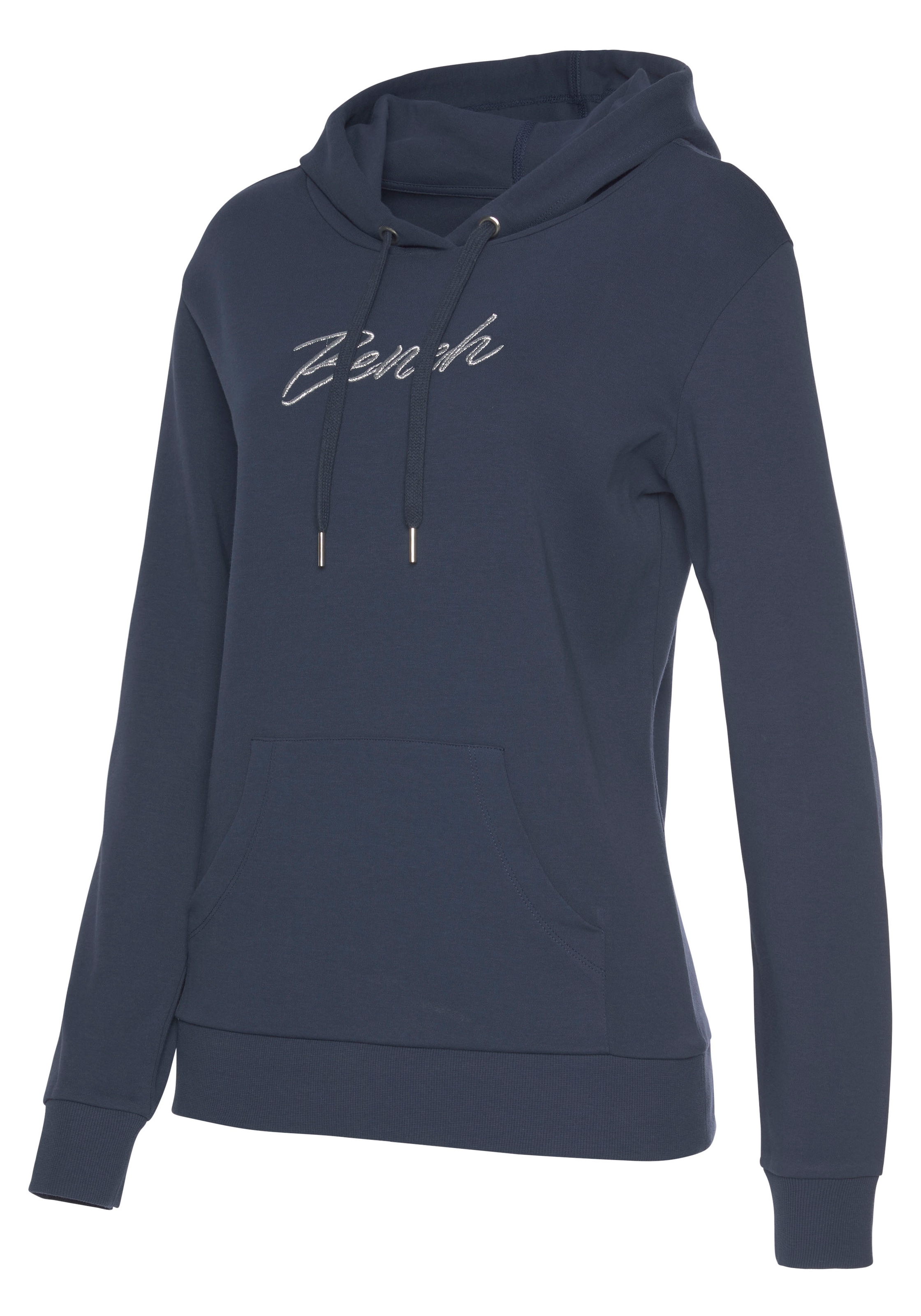 Bench. Loungewear Hoodie, mit glänzender Logostickerei, Loungeanzug
