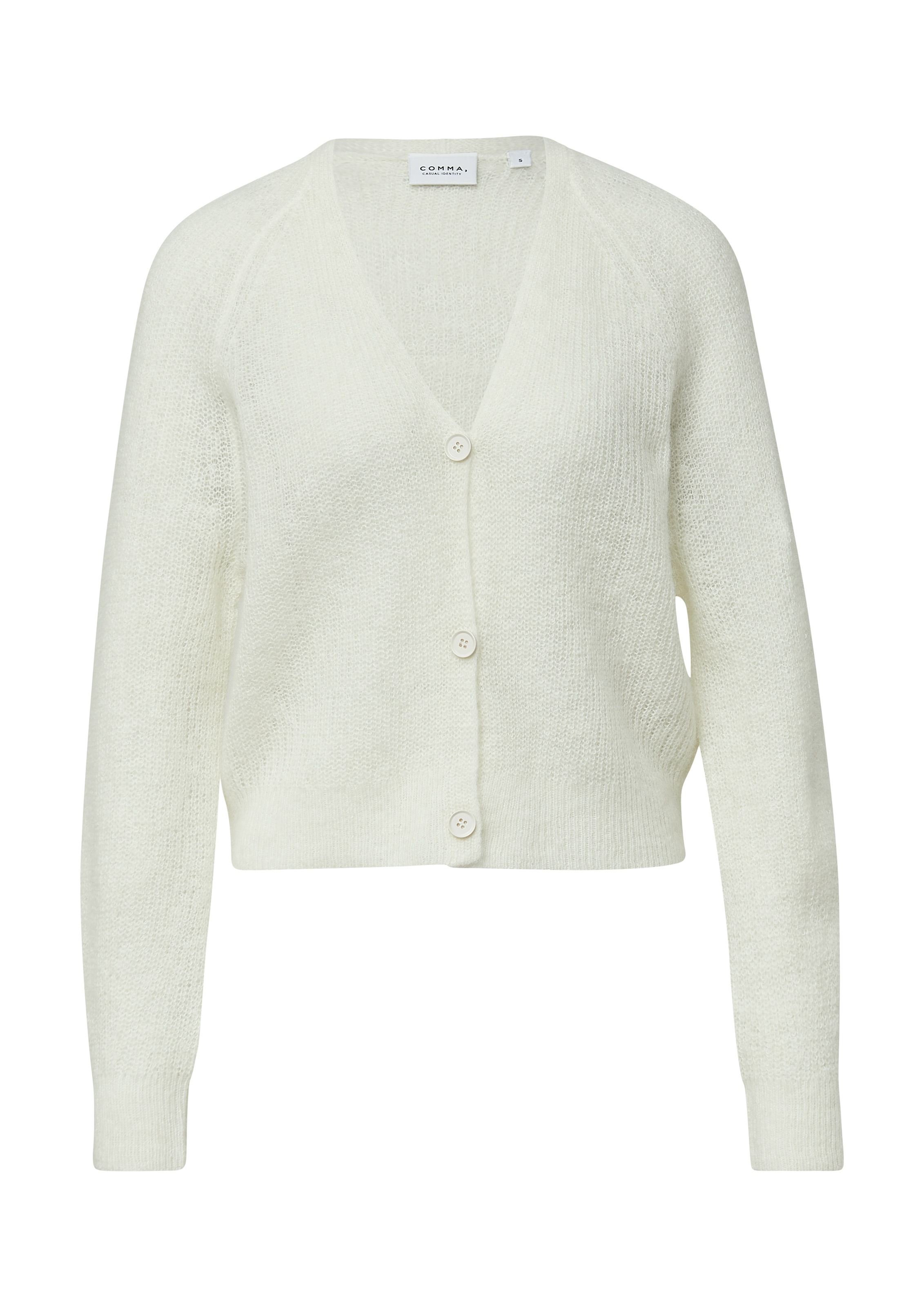 comma casual identity Cardigan, casual, bequem, Alpakamix, V-Ausschnitt