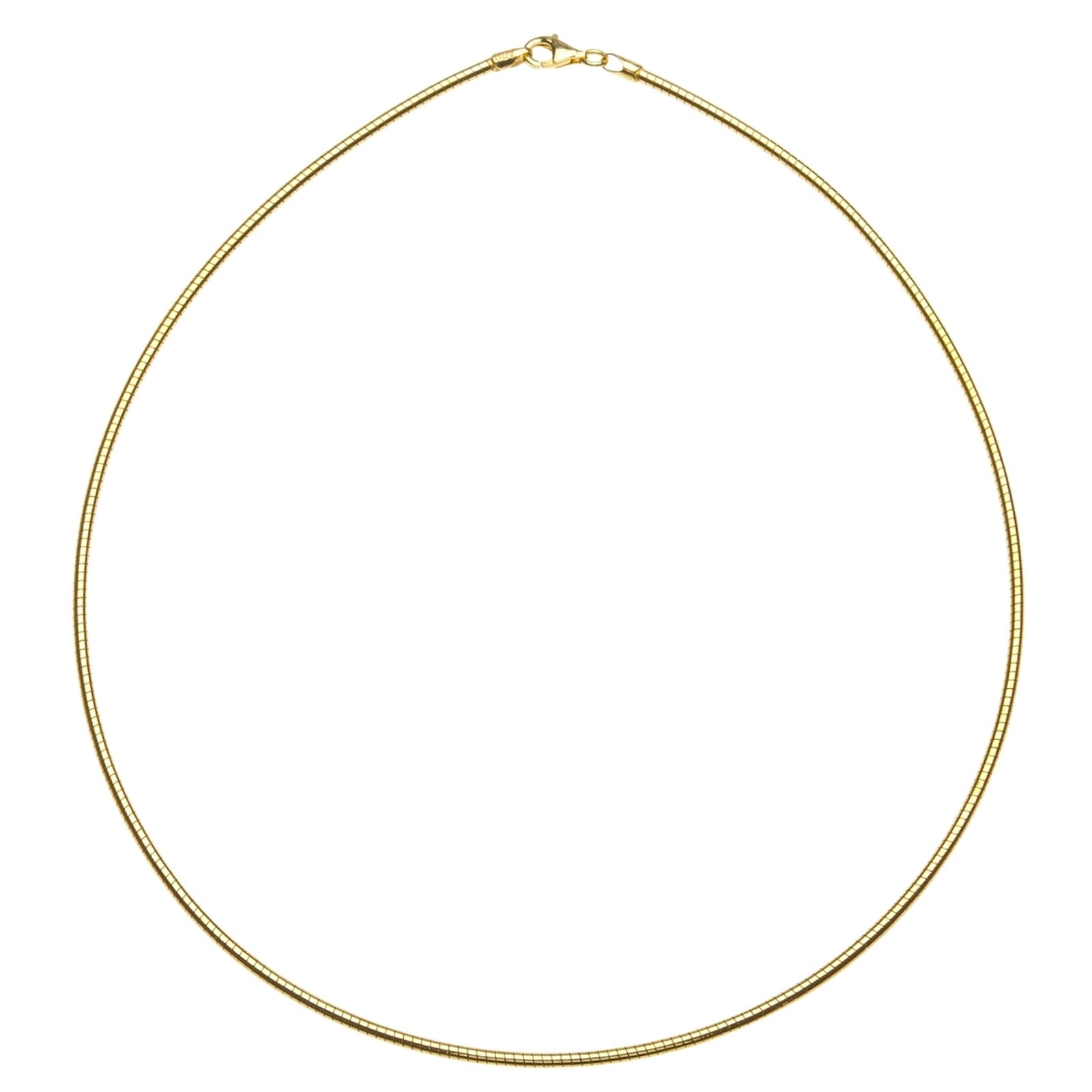 OSTSEE-SCHMUCK Halsreif »- Omega 2,2 mm - Silber 925/000, vergoldet - ,«