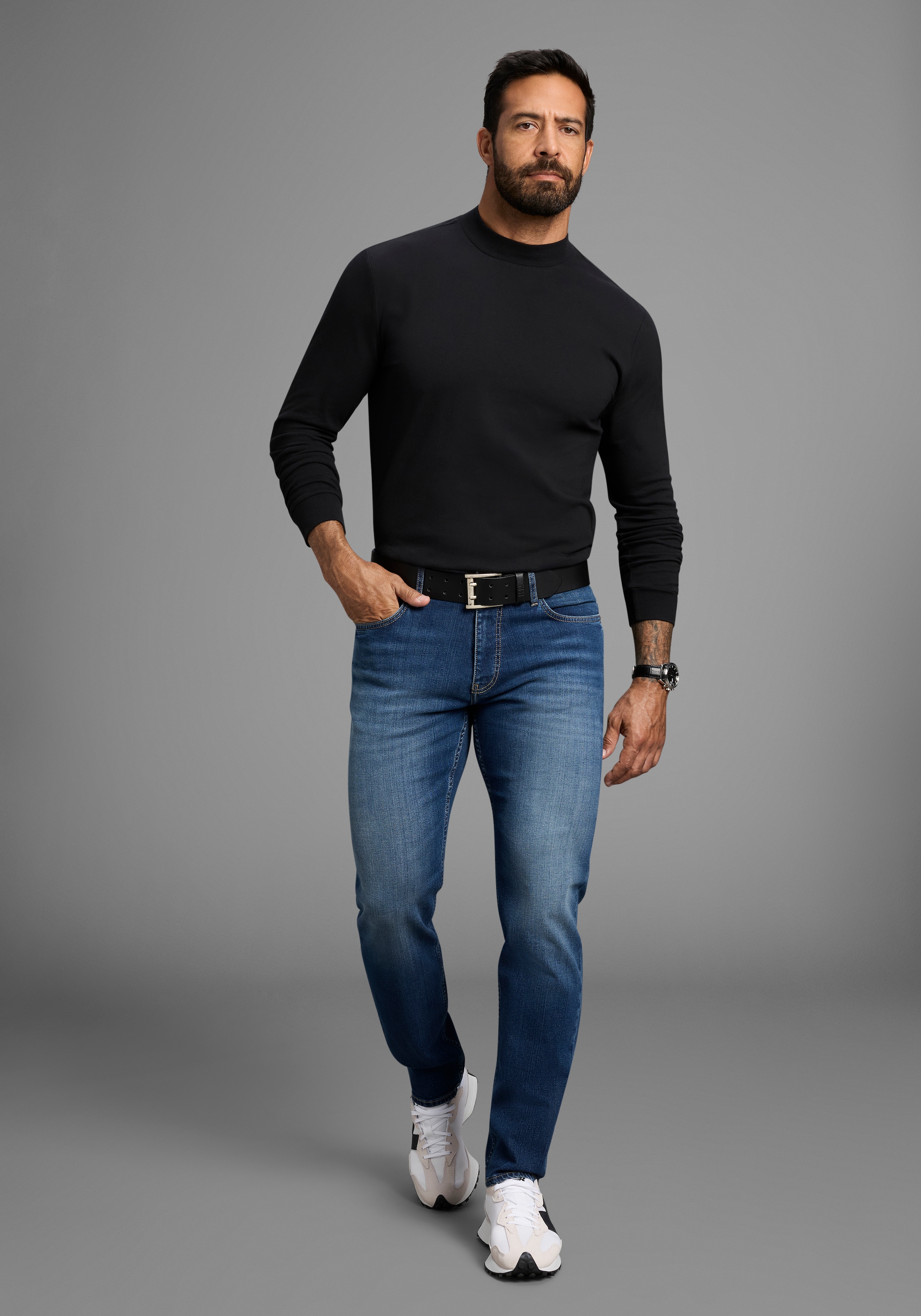 H.I.S Straight-Jeans »NEW DALE«, gerades Bein, mit Used-Effekten, niedrige Leibhöhe