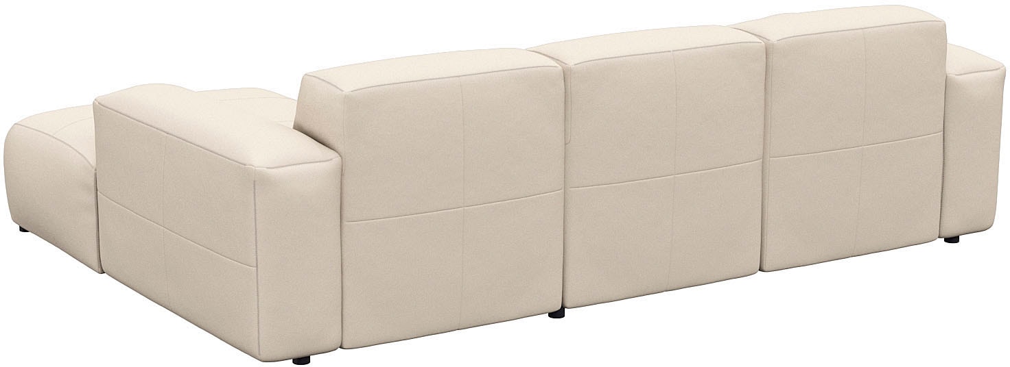 FLEXLUX Ecksofa »Lucera Chaislongue rechts oder links, L-Form, bequem«, modern & anschmiegsam, Kaltschaum, Stahl-Wellenunterfederung
