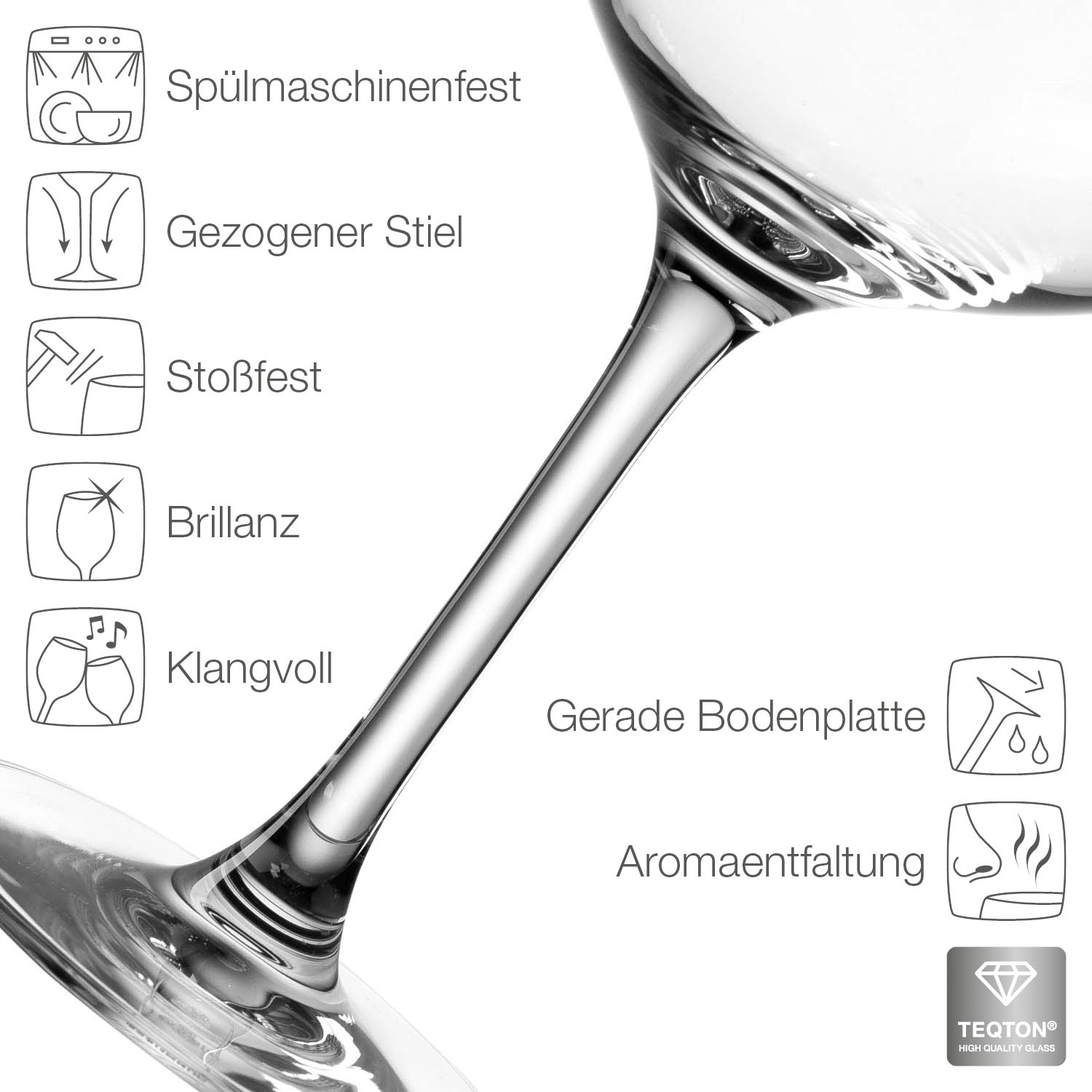 LEONARDO Weinglas »CIAO+«, (Set, 6 tlg.), (Burgunder) 630 ml, 6-teilig