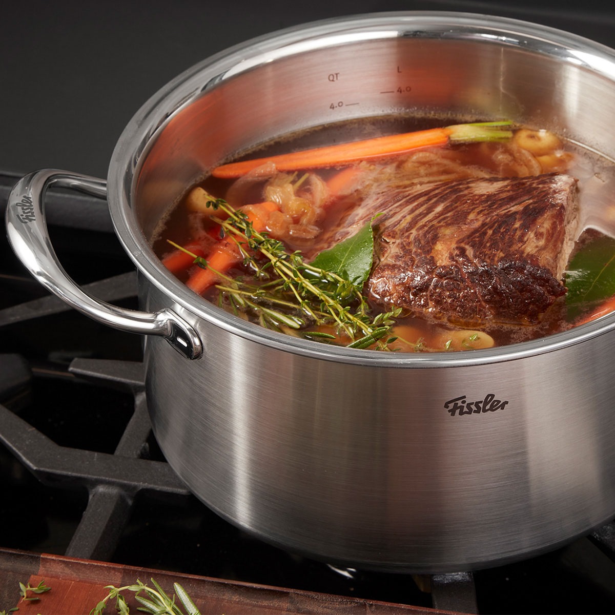 Fissler Kochtopf »M5 Pro-Ply Kochtopf 24 cm mit Metalldeckel« 1 tlg. Edelstahl 18/10