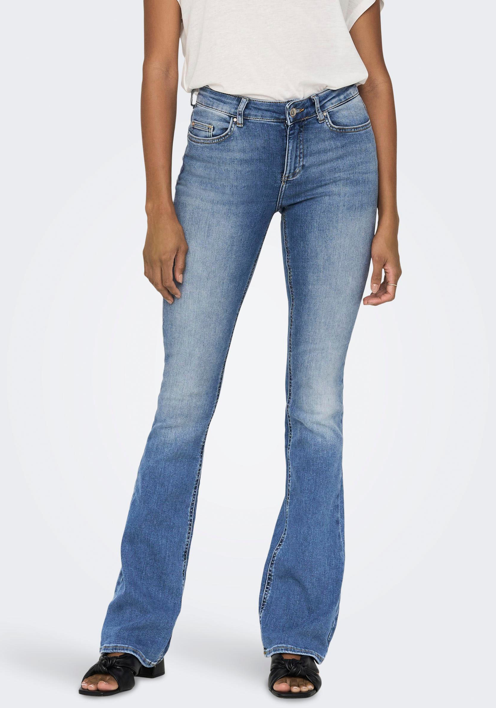 Bootcut-Jeans »ONLBLUSH LIFE MID FLARED DNM TAI467 NOOS«