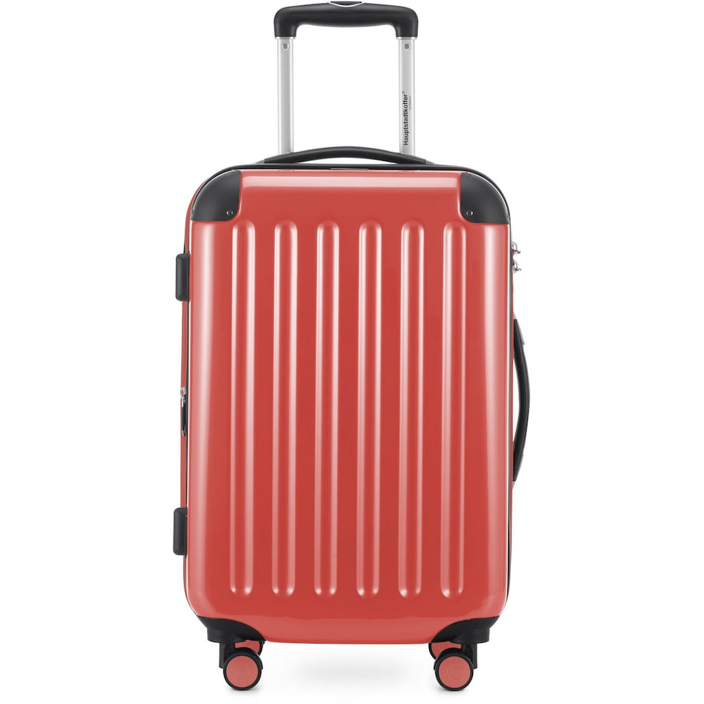 Hauptstadtkoffer Hartschalen-Trolley »Alex, 55 cm, Korall«, 4 Rollen