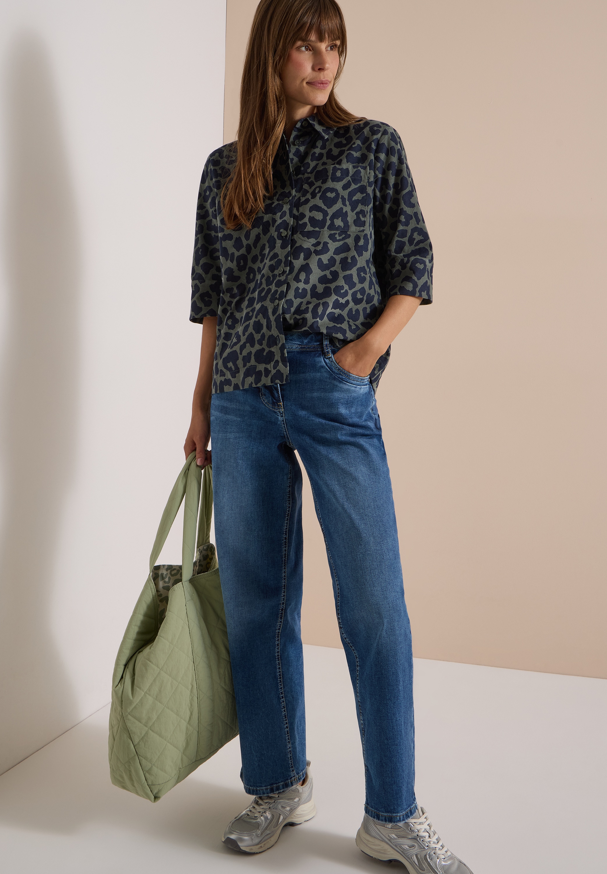 Cecil Hemdbluse Animal-Print, Baumwollqualität