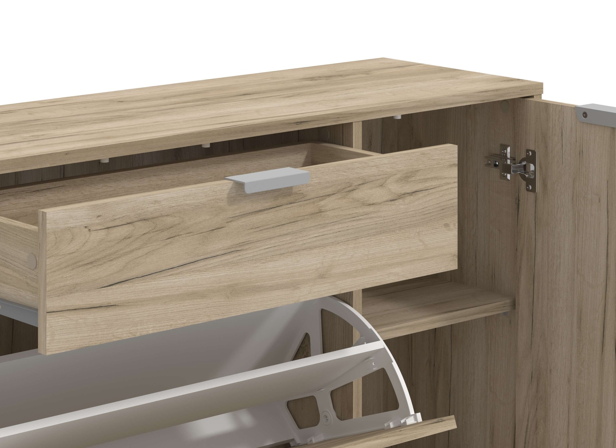 INOSIGN Schuhschrank »Arco 2, Schuhkommode, Schuhregal, Breite 102 cm« 2 Klappen mit Doppelschuhtrommeln, mit Schublade, in modernen Farben