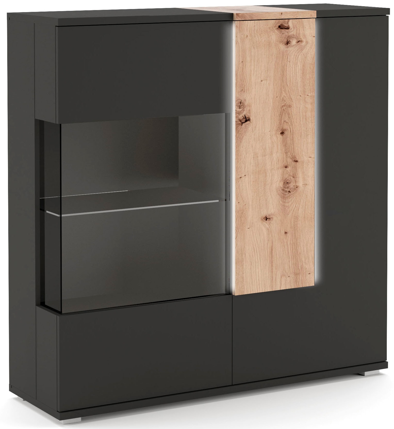 Highboard »Montana«, Breite 120 cm, inkl. LED-Beleuchtung und Push-To-Open
