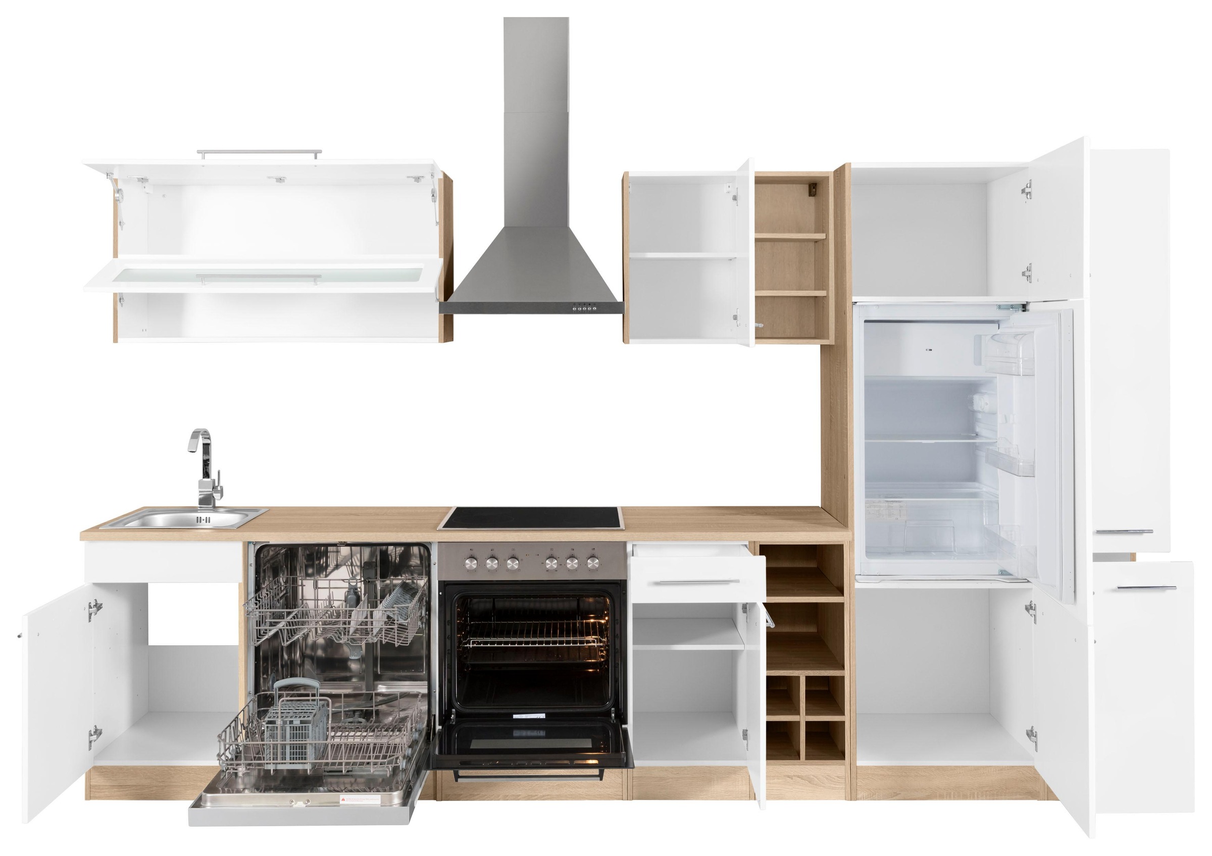 KOCHSTATION Küchenzeile »KS-Eton«, ohne E-Geräte, Breite 330 cm