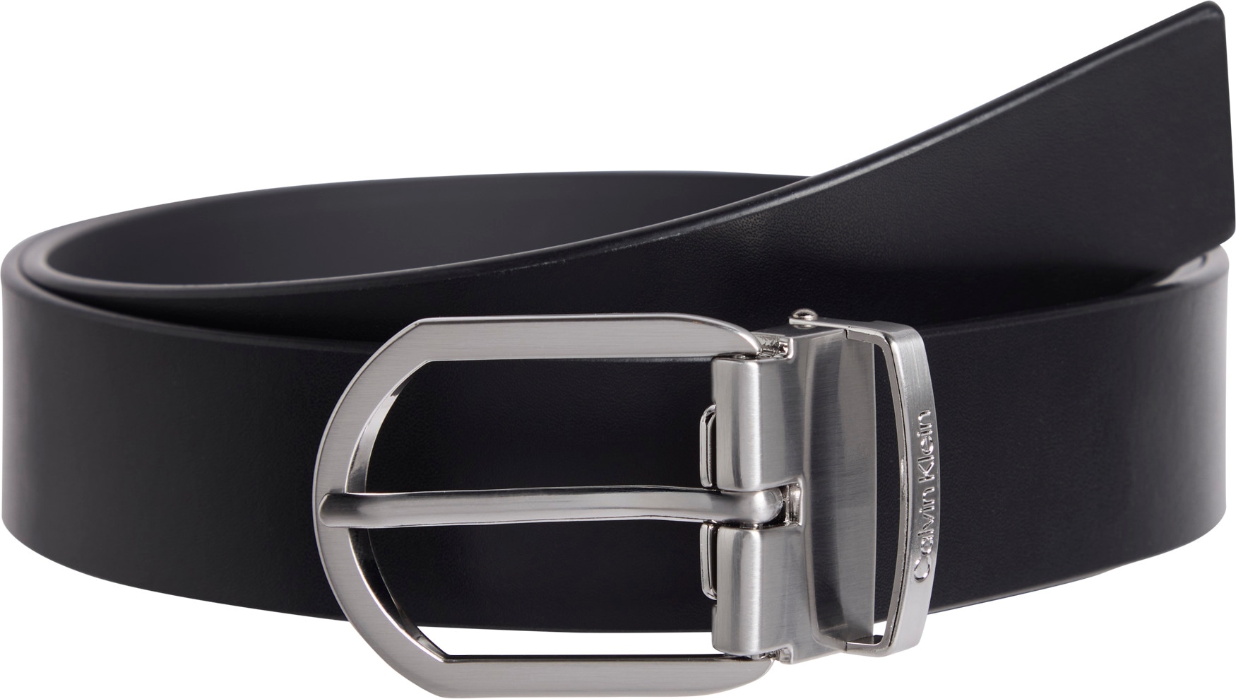 Calvin Klein Ledergürtel »ADJ CASUAL ROUND 35MM«, mit Logoprägung