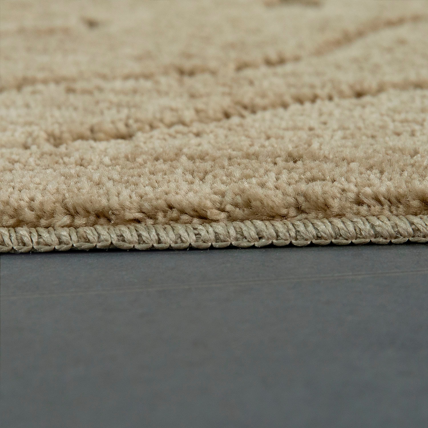 Paco Home Badematte »Riga 185«, rutschhemmend beschichtet, fußbodenheizungsgeeignet, Badteppich, Uni Farben, mit Fußabdrücken, rechteckig & rund erhältlich
