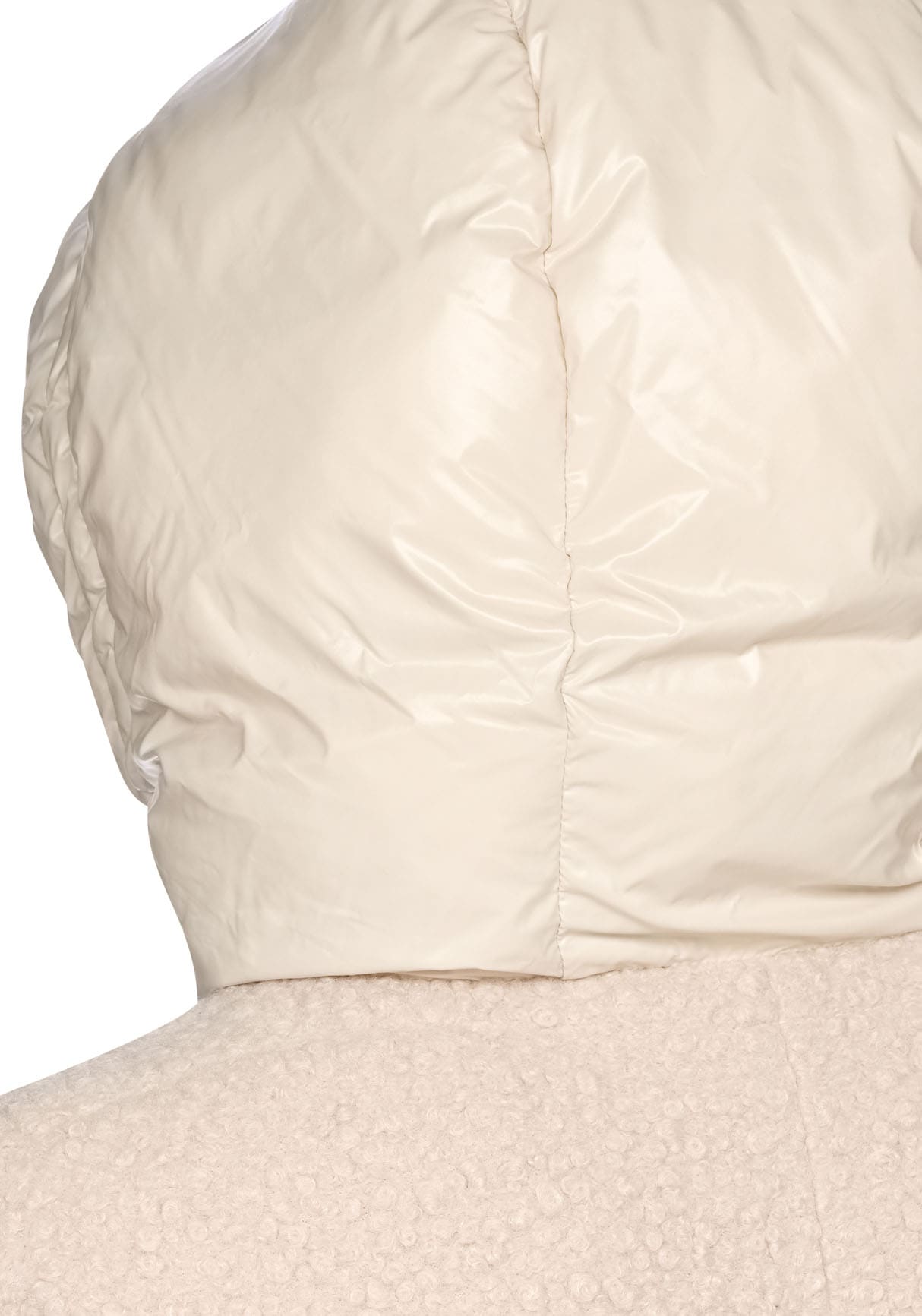 Geox Kurzmantel »CALITHE«, im Materialmix, Kapuze, große aufgesetzte Taschen, Knöpfe