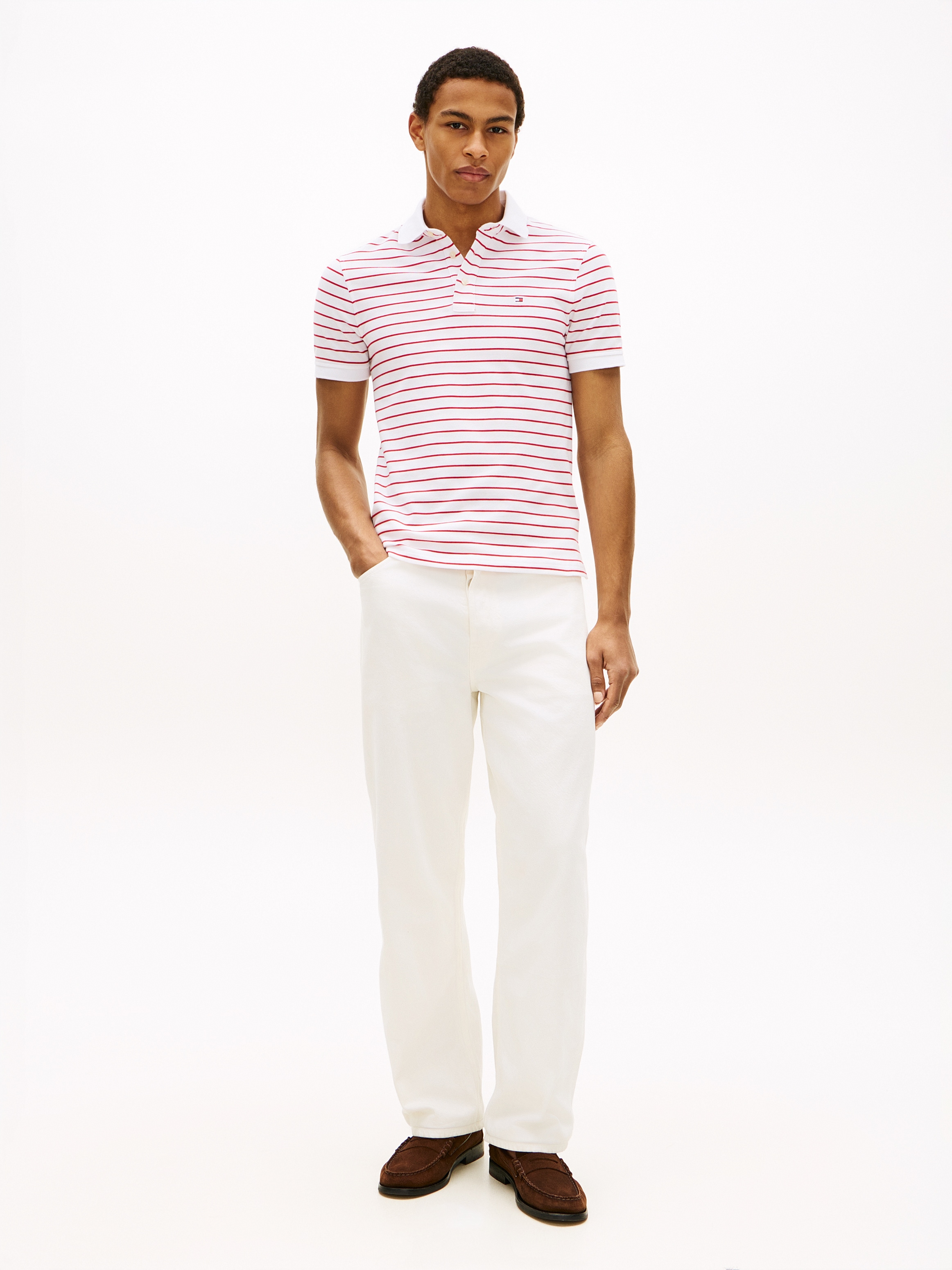 Tommy Hilfiger Poloshirt »1985 SLIM POLO« Markenstickerei, aus Baumwoll-Piqué