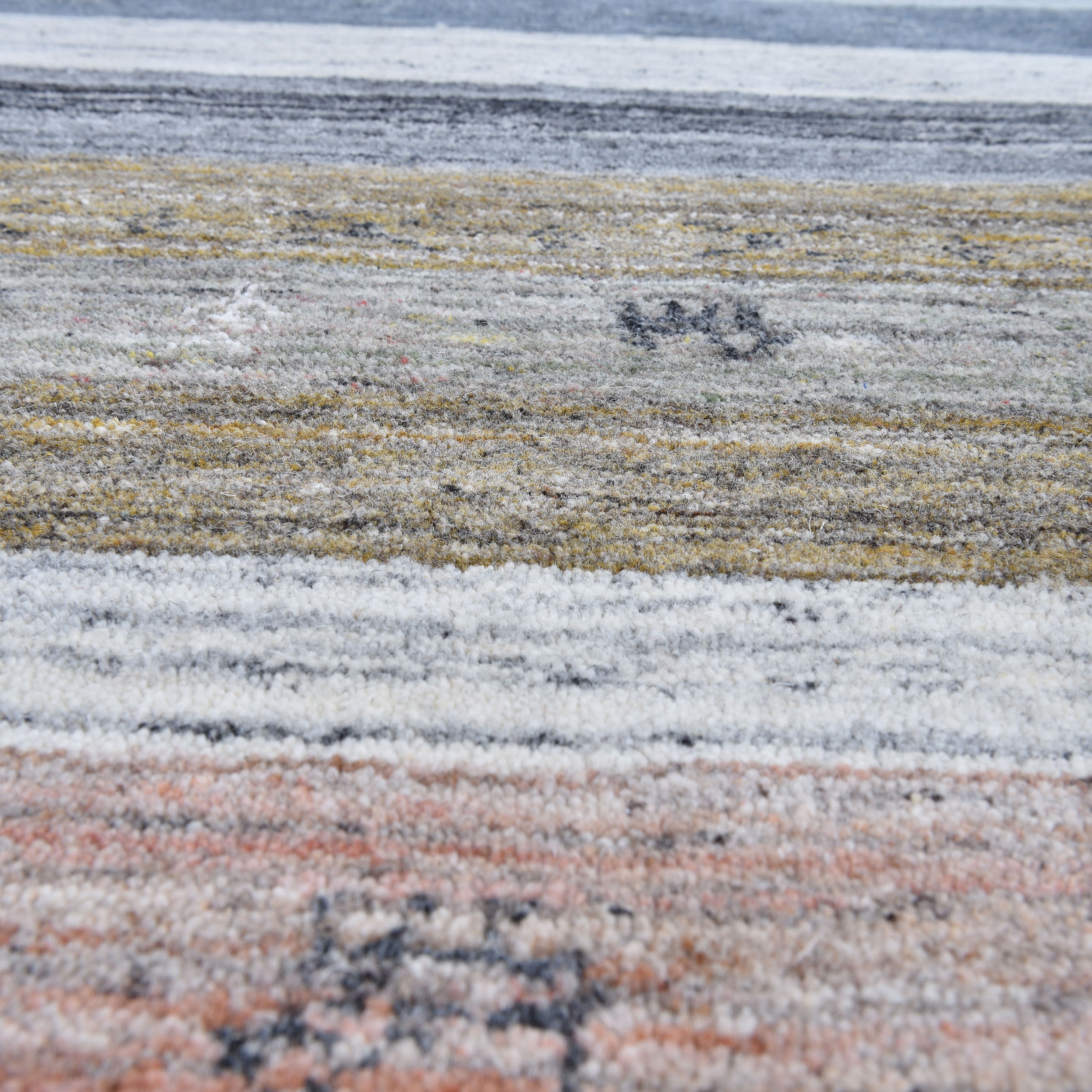 THEKO Wollteppich »Nebraska 2498« rechteckig 10 mm Höhe Handweb Teppich, reine Wolle, Gabbeh-Design, gestreift, Wohnzimmer