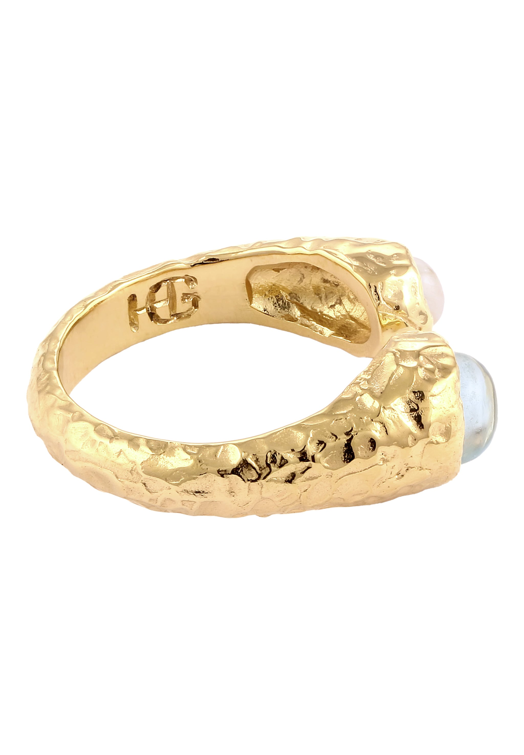 HAZE & GLORY Silberring »Ring Mondstein Aquamarin Hellblau 925 Sterling Silber«