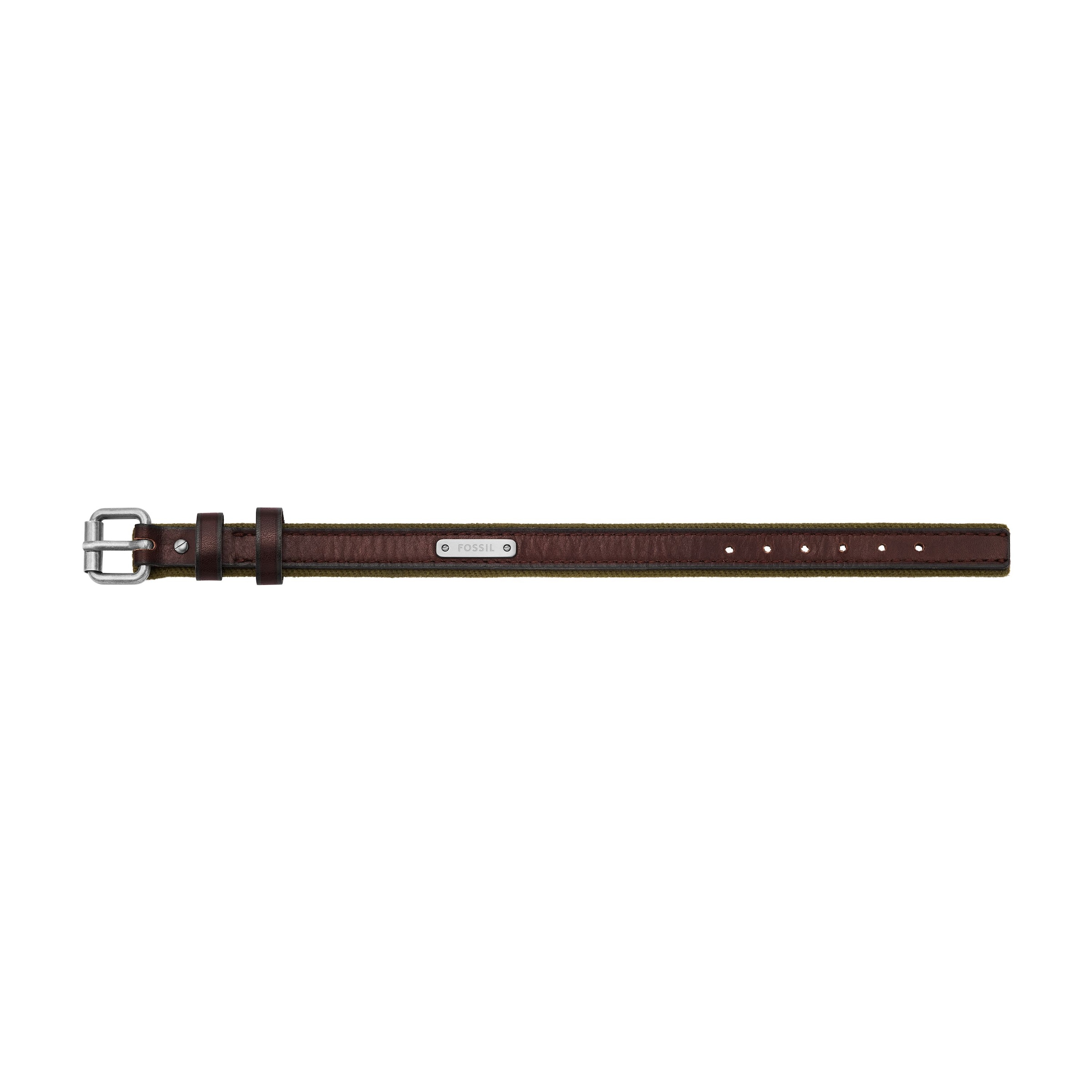 Fossil Armband »Schmuck Geschenk Metall, Leder, Textil EVERETT«