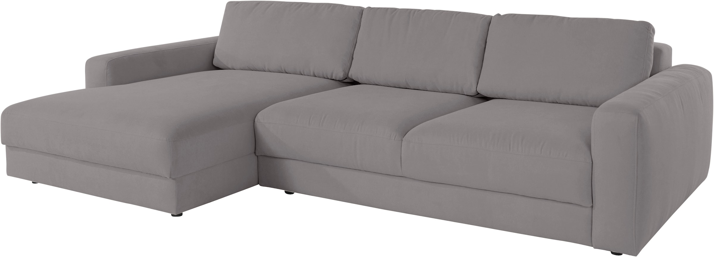 PLACES OF STYLE Ecksofa »Bloomfield, elegant, viel Platz, Mega Couch, Breite 303cm, L-Form« extra tiefe Sitzfläche, wahlweise mit Sitztiefenverstellung