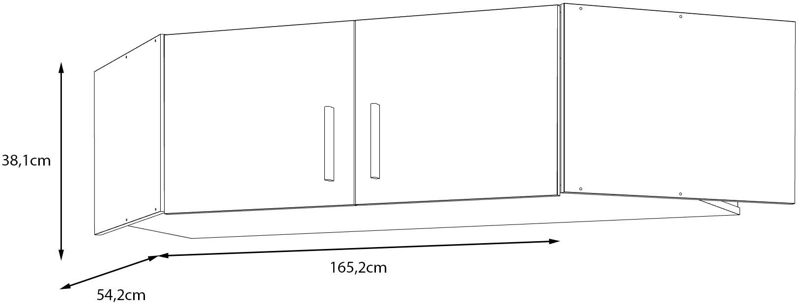 FORTE Schrankaufsatz großer Eckschrankaufsatz, 2 Türen, optimale Raumnutzung