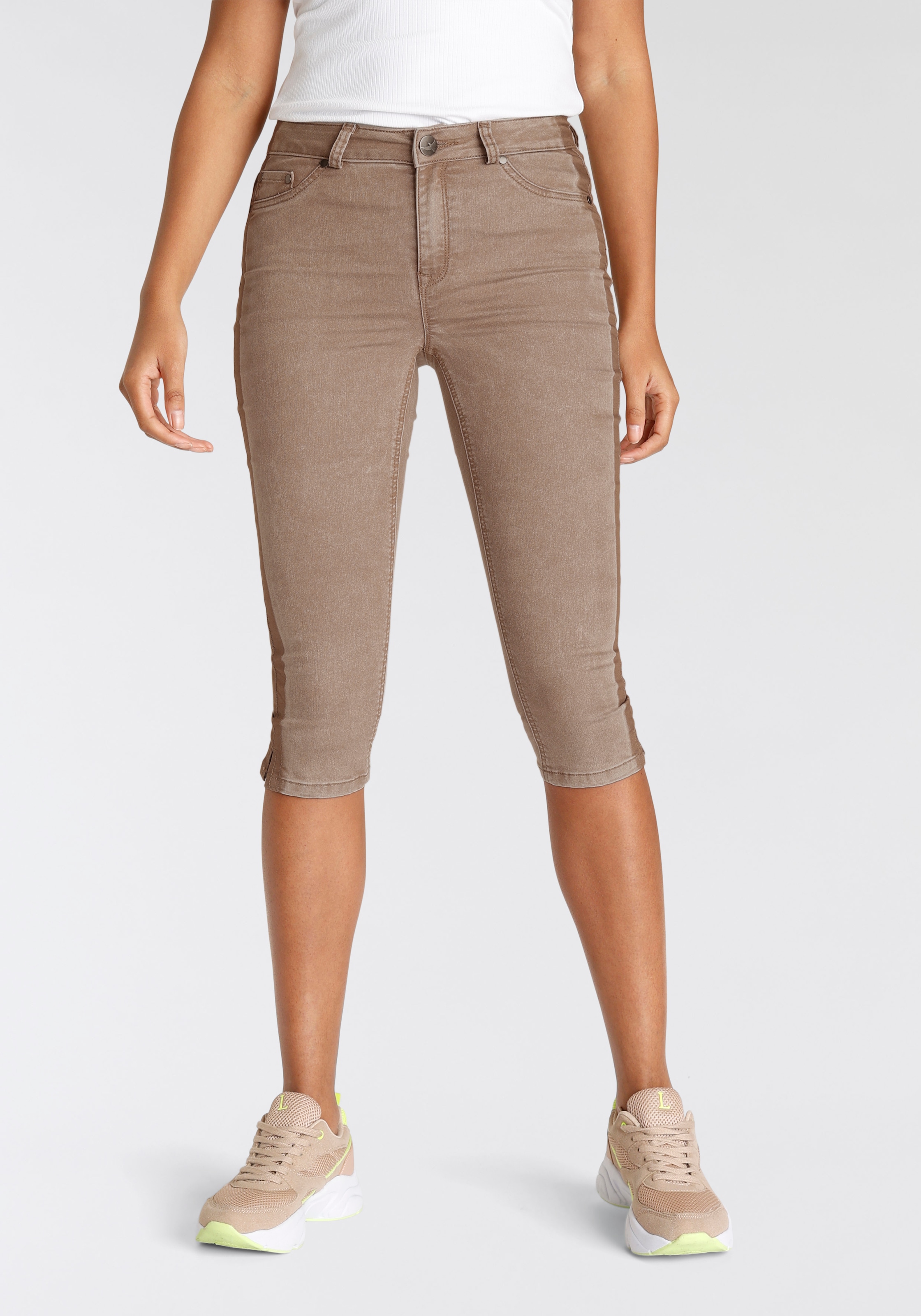 Arizona Caprijeans »Ultra Stretch«, extraenge Passform, knieumspielende Länge, hohe Leibhöhe