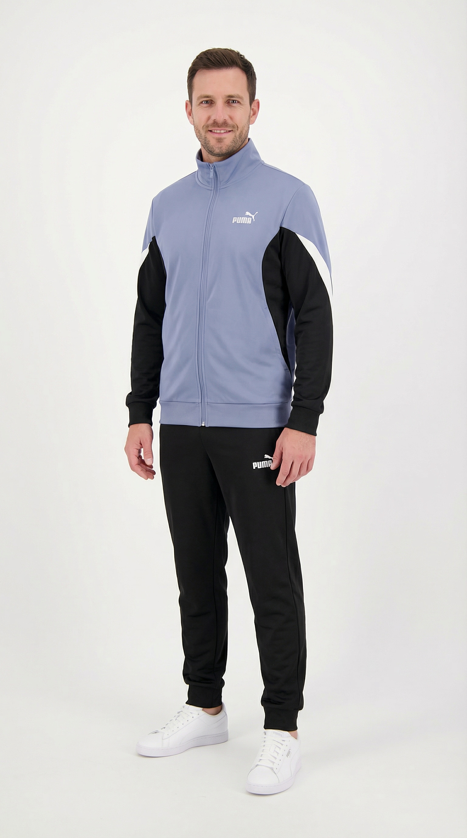 PUMA Trainingsanzug »ESS BLOCK POLY SUIT« 2 tlg. für entspannte Tage, für vielseitige Aktivitäten