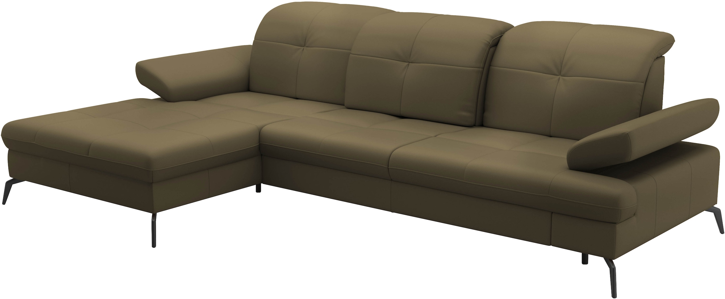 sit&more Ecksofa »Amica, L-Form, inkl. Sitztiefenverstellung & Armteilverstellung«, wahlweise mit Bettfunktion, Bettkasten und Kopfteilverstellung