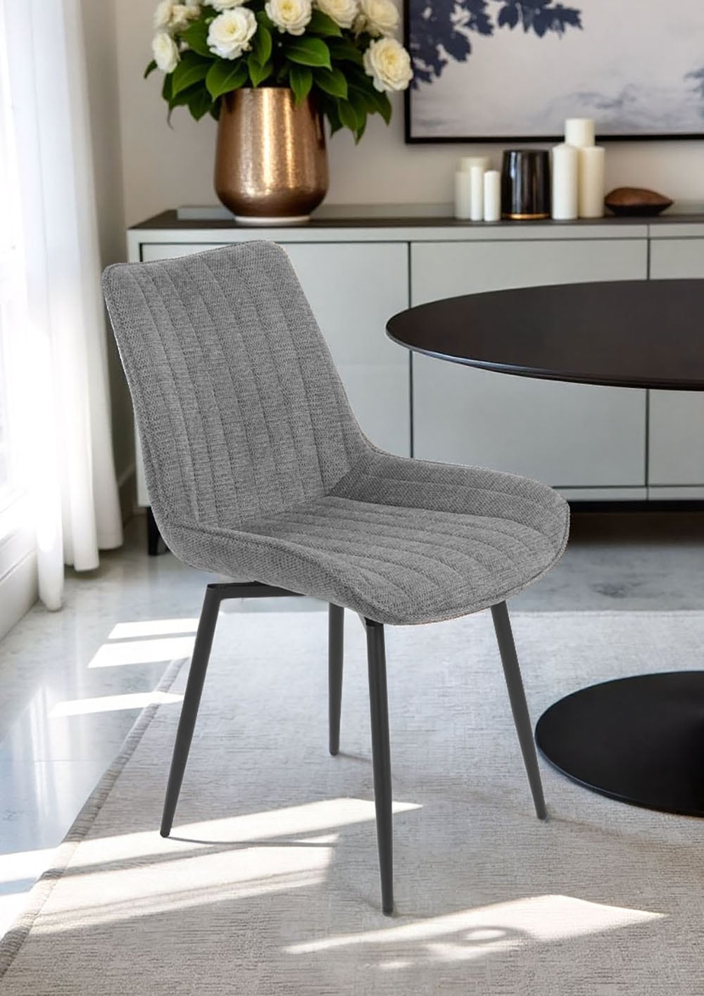 HELA 4-Fußstuhl »NEWPORT« (Set) 2 Stk.4-Fuß,XL-Sitzbreite,360°drehbar,Rundrohrgestell konisch