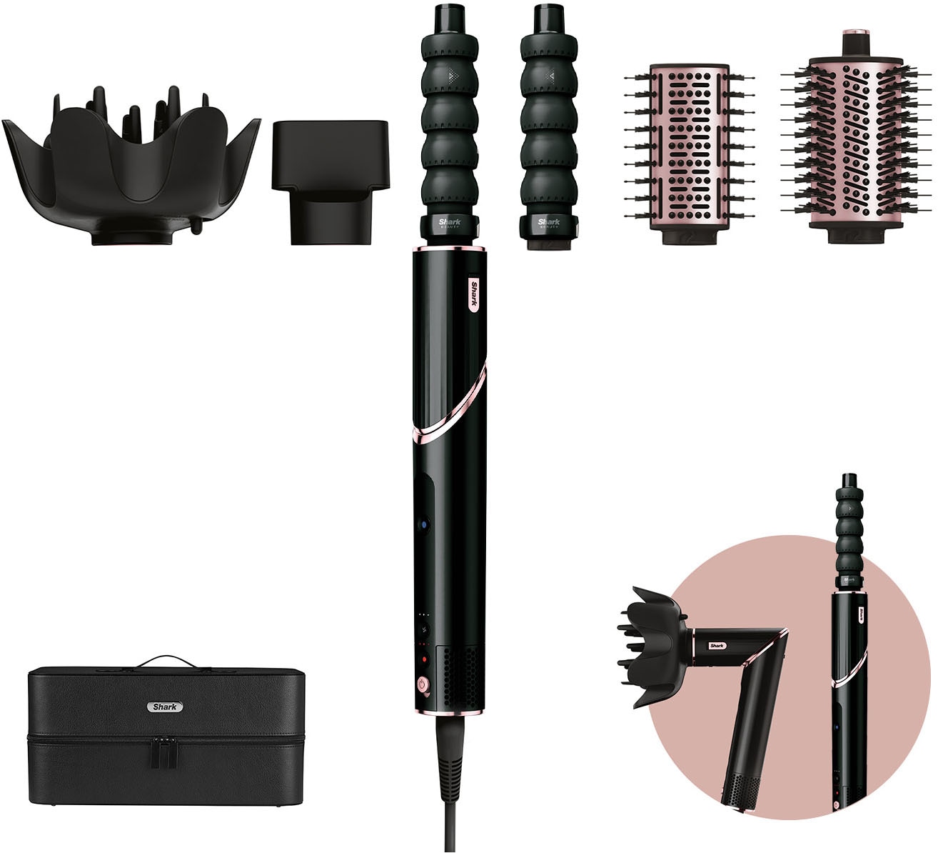 Shark Multihaarstyler »FlexStyle 5-in-1 Haarstyler und -trockner - Schwarz HD446EU«, 5...