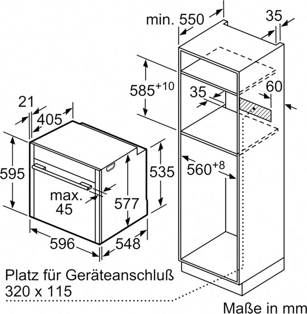 NEFF Einbaubackofen »B54CR21N0«, N 70, B54CR21N0, mit Teleskopauszug nachrüstbar, EasyClean®, voll versenkbare Ofentür dank Slide & Hide®