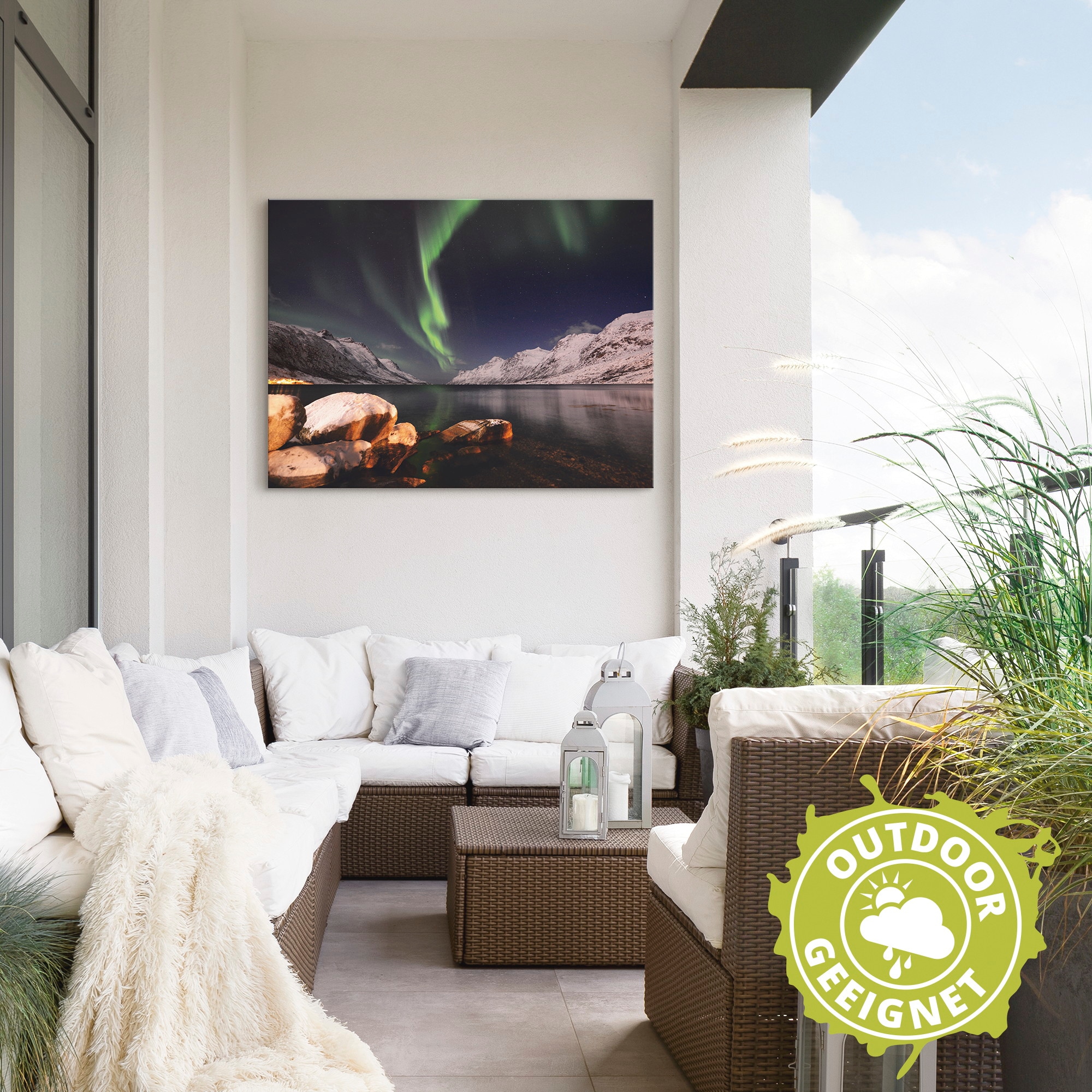 Artland Wandbild »Nordlicht Norwegen II« Himmel 1 Stk. tlg. als Alubild, Outdoorbild, Poster in verschied. Größen