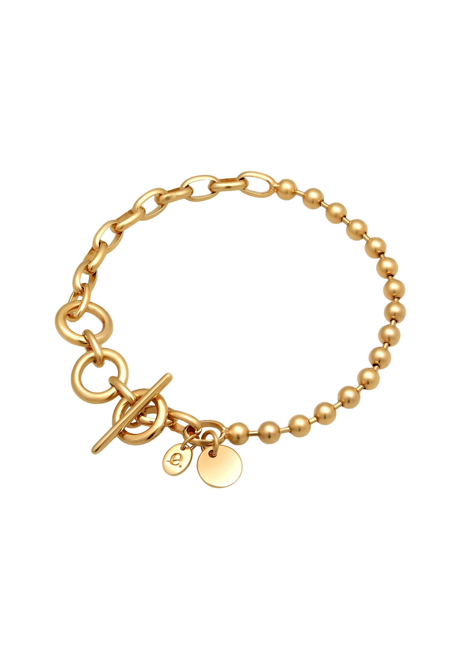 Elli Premium Armkette »Armband Kugel Gliederkette Rund Knebel-Verschluß 925 Sterling Silber«