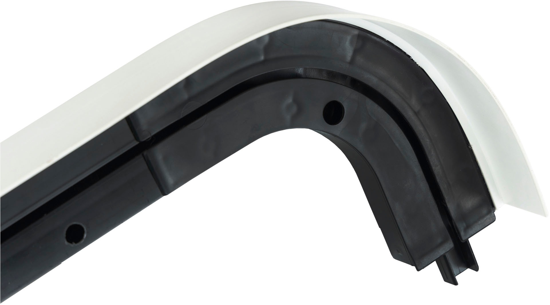 SN DECO GROUP Vorhangschiene »SH1« 1 läufig-läufig Fixmaß Set 1-läufig,inkl. Rundbögen, Blende 5 cm, vorgebohrt, Innenlauf