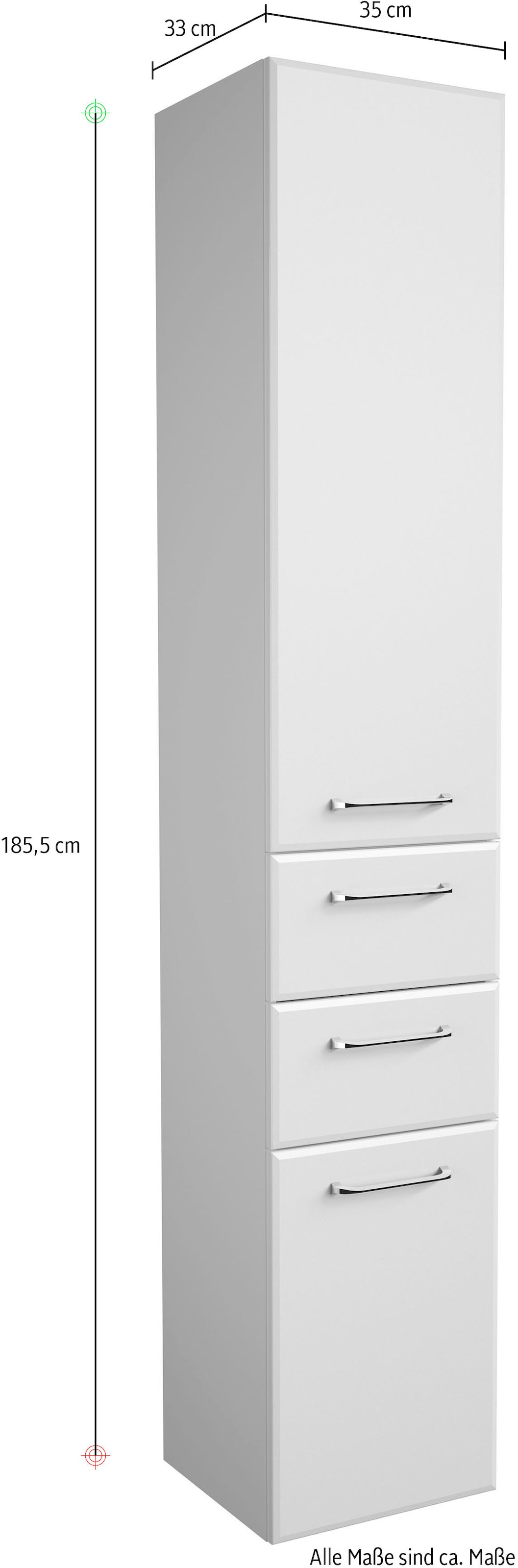 Saphir Badmöbel-Set »Quickset 341 6-teilig, Waschbeckenunterschrank und LED-Spiegelschrank« Set, 6 Stk. tlg.