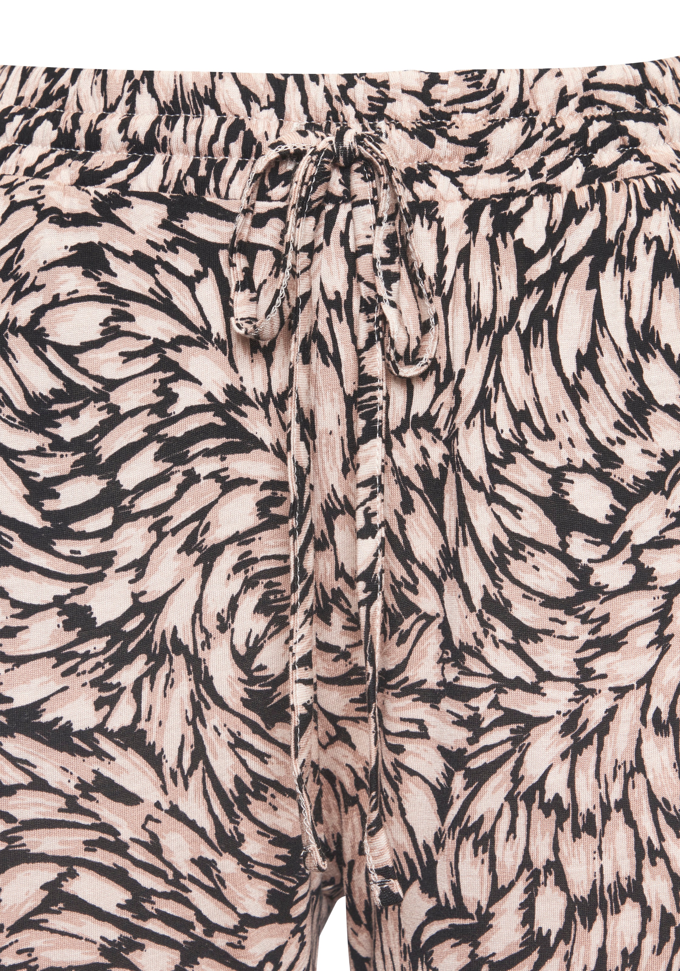 Buffalo Jerseyhose  mit Alloverprint, sommerliche Schlupfhose mit Taschen, Strandhose