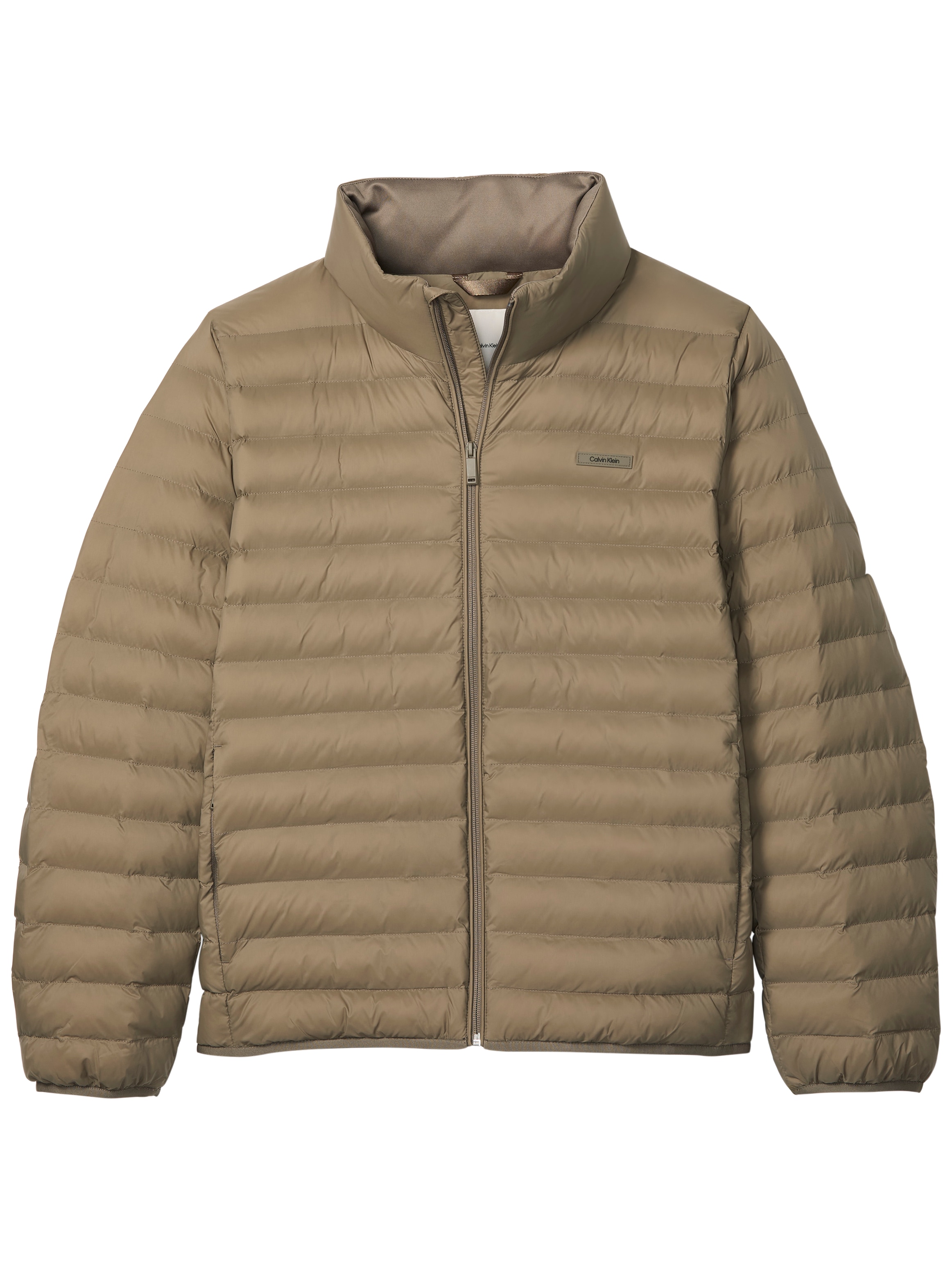 Calvin Klein Steppjacke »LS LT WT NYLN CHNNLD« ohne Kapuze Mit Rundhalsausschnitt