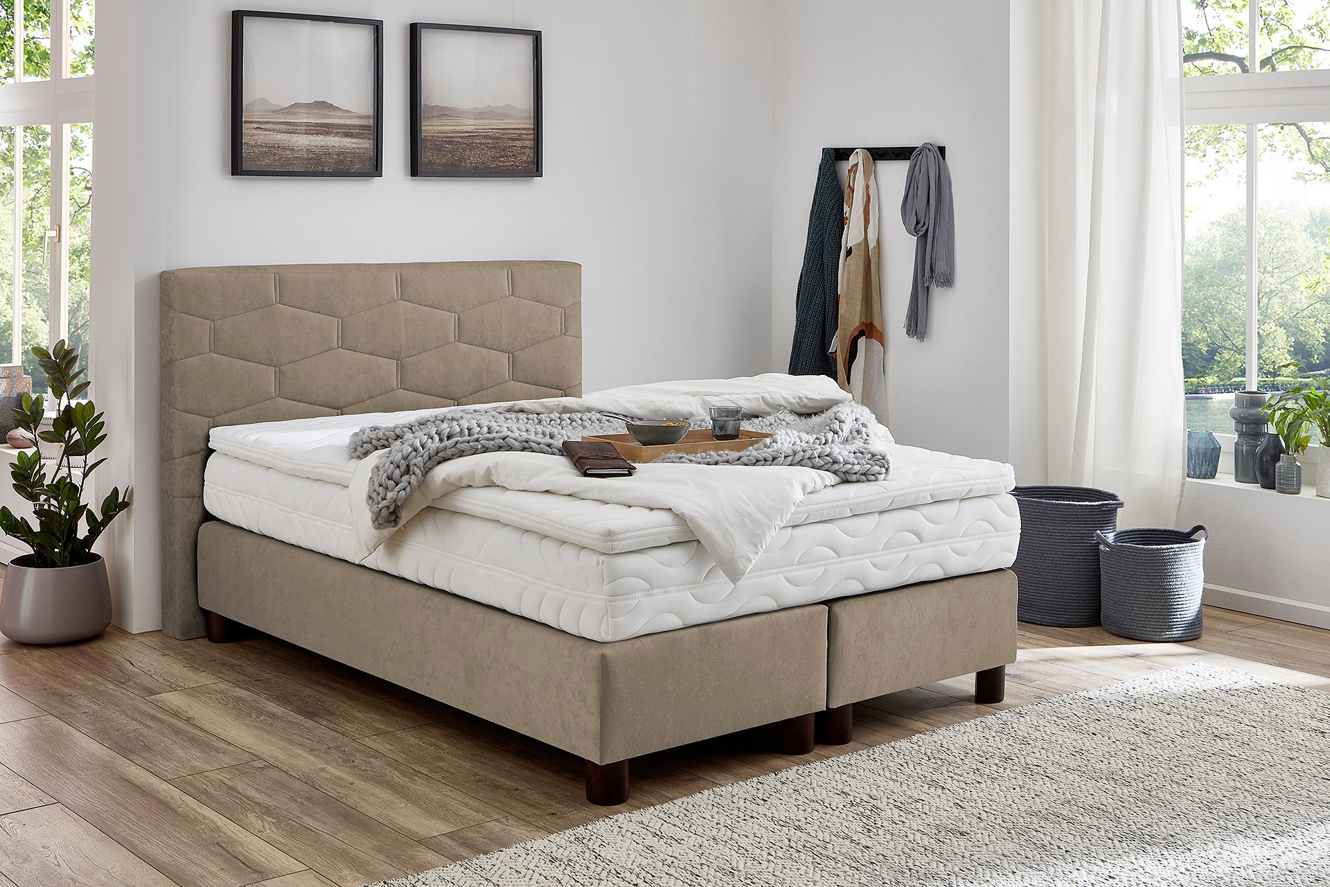 Westfalia Schlafkomfort Boxspringbett, wahlweise mit Topper