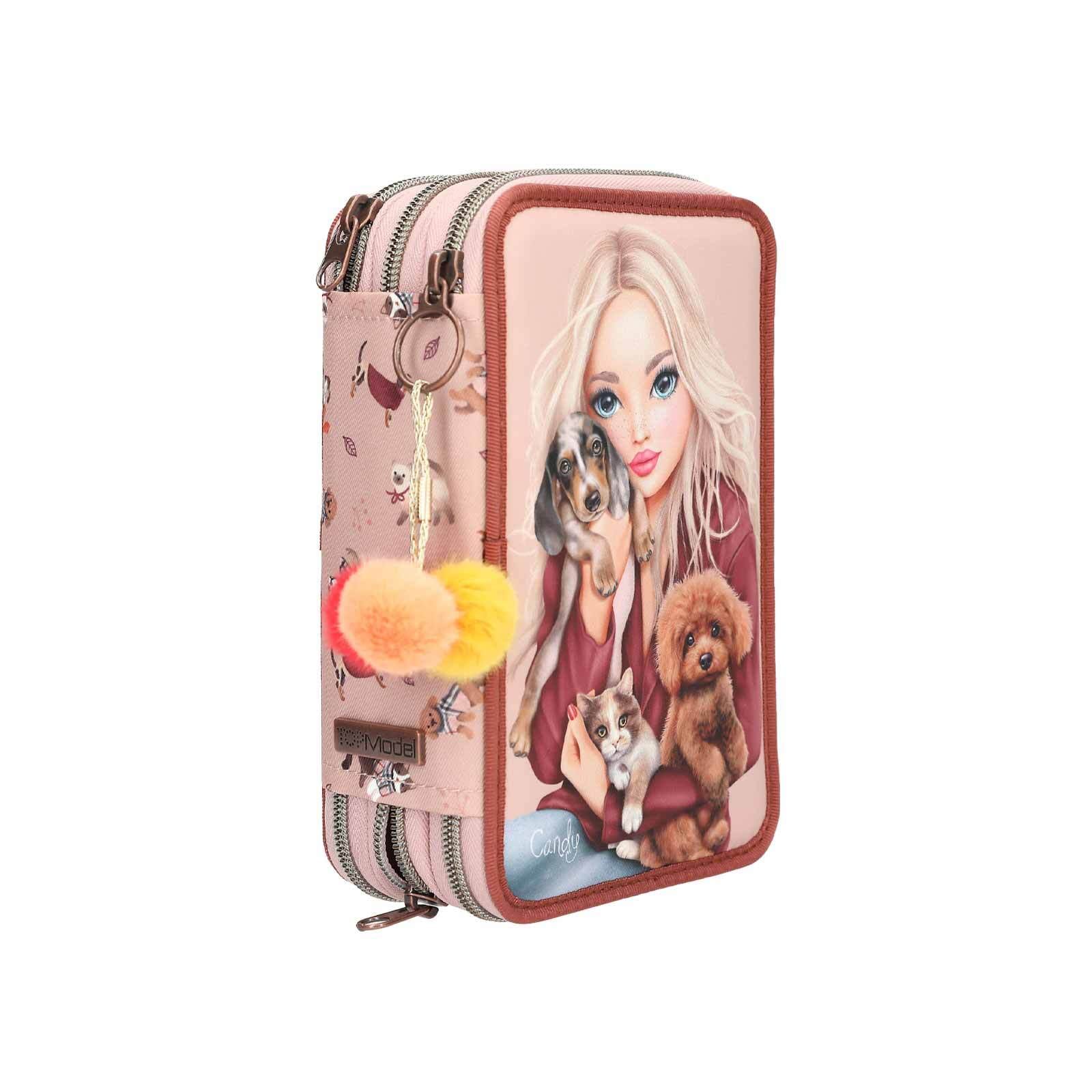 Depesche Buntstift »3-Fach Federtasche FUR-EVER FRIENDS TOPModel 7,5 x 13 x 20 cm rosa«