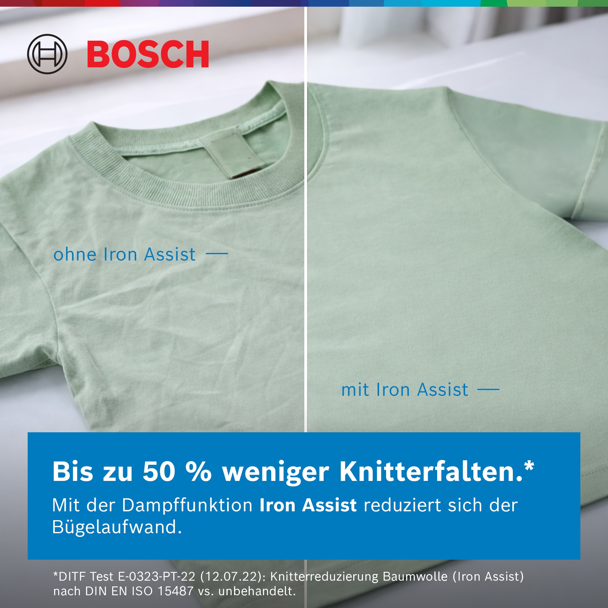 BOSCH Waschmaschine Serie 4 »WAN28225« 8 kg 1400 U/min Knitter-Programm Iron Assist, Speed Perfect, Nachlegefunktion