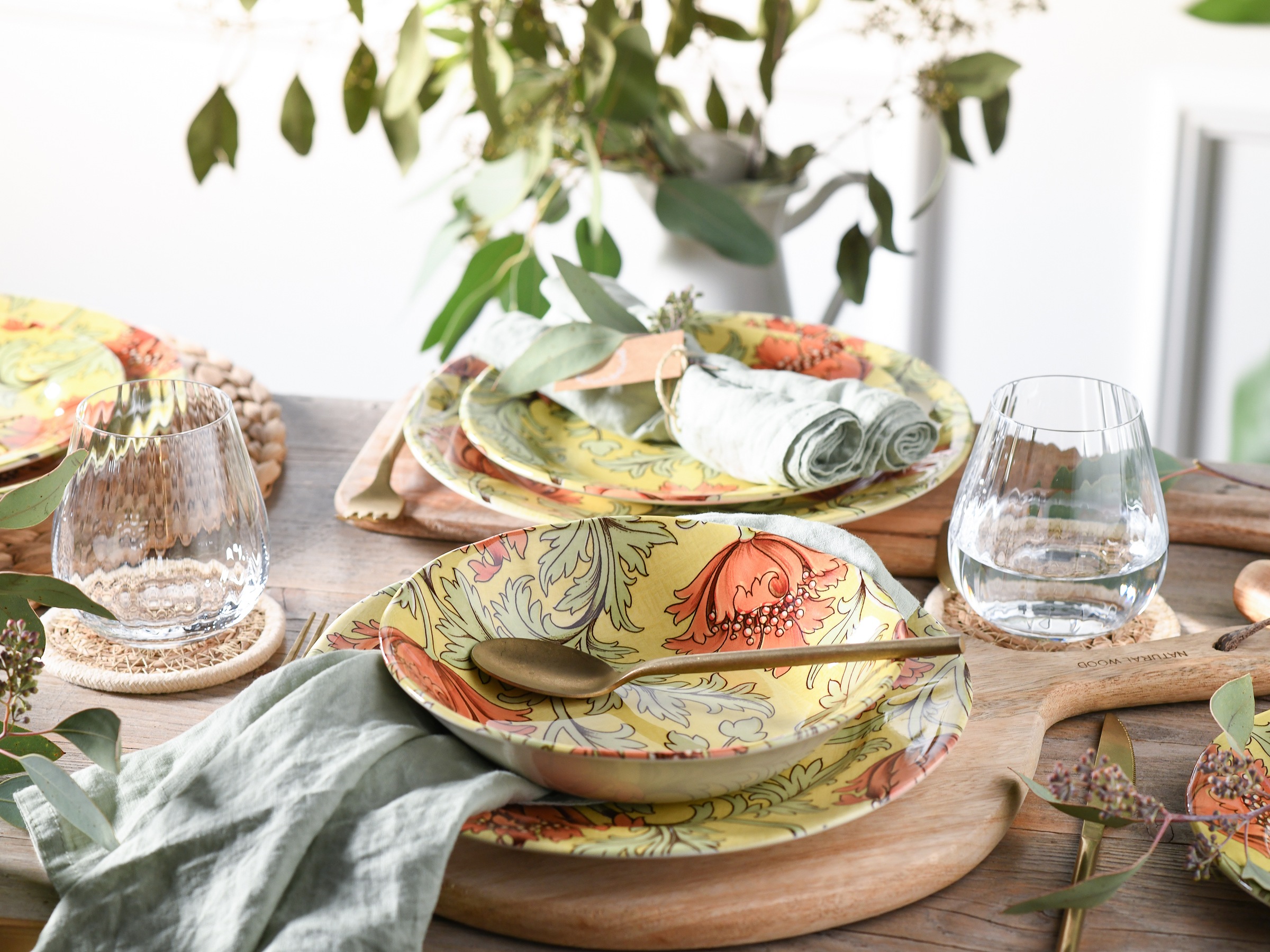 CreaTable Teller-Set »Florentina, Tellerset 18-tlg« Blumendekor