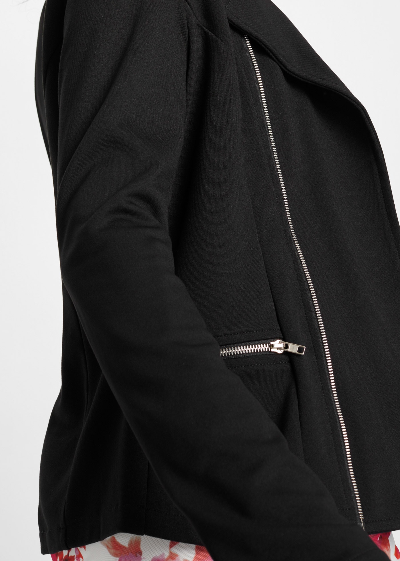 bonprix Sweatjacke »Biker-Shirtjacke aus Viskose-Mix« Biker-Shirtjacke aus Viskose-Mix