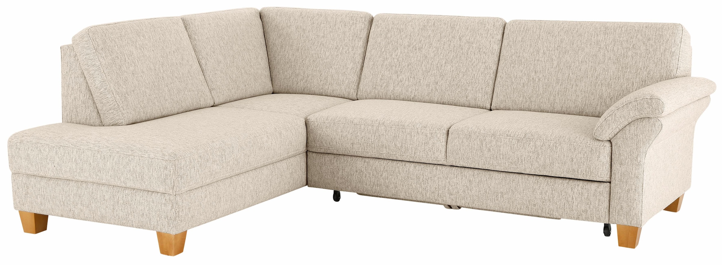 Home affaire Ecksofa »Borkum L-Form«, mit Federkern, wahlweise mit Bettfunktion
